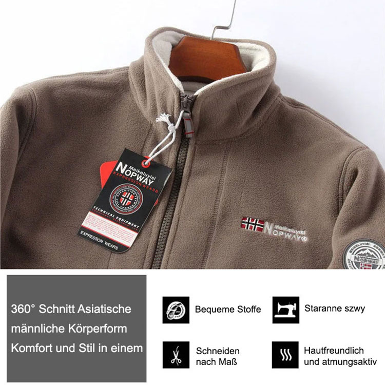 【Wärmer als Daunen】Norwegische Outdoor-Premiummarke【Zweiseitige Fleece-Jacke】99% Kaschmir