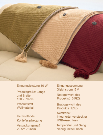 Graphen-Heizdecke: Wärmt Ihr Bett in 1 Minute 🔥 Aus superweichem, hochwertigem Flanell. 🛏️