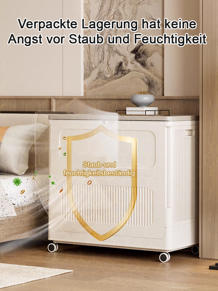 Platz für 50 Kleidungsstücke! ✨ Die faltbare XL-Aufbewahrungsbox mit Rollen. Keine Montage, sofort startklar! 📦💨