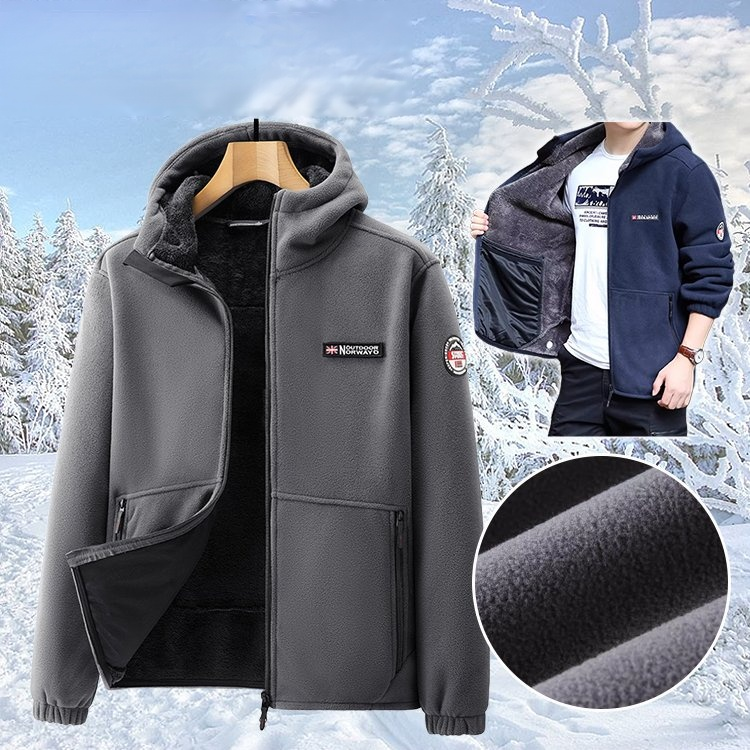 【Wärmer als Daunen】Norwegische Outdoor-Premiummarke【Zweiseitige Fleece-Jacke】99% Kaschmir
