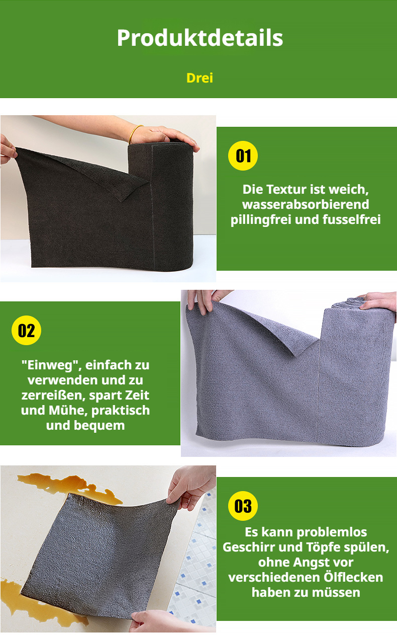 Saugstarke Reinigungstücher für Töpfe und Geschirr