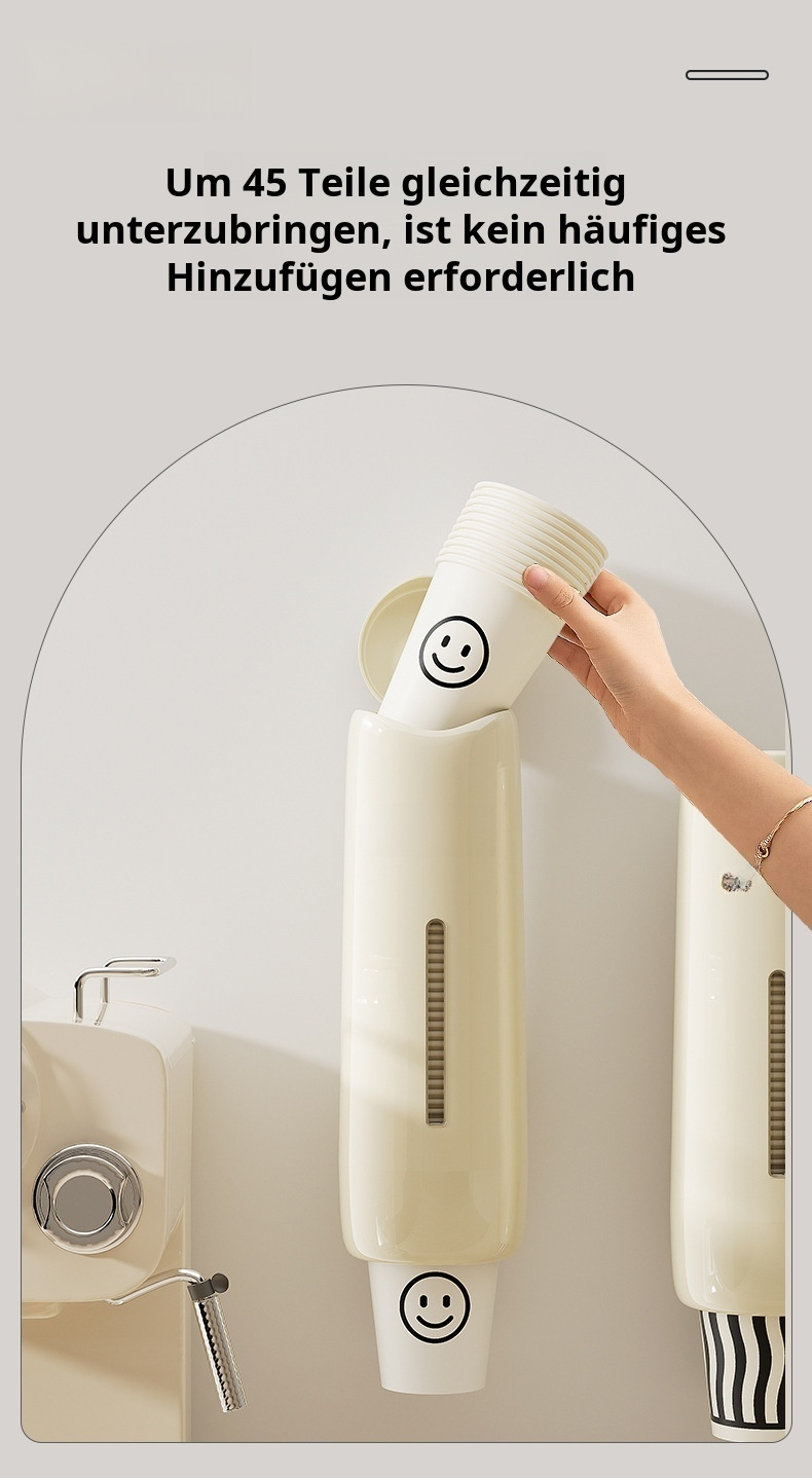 Einfach zu installierender Becherhalter für die Wand