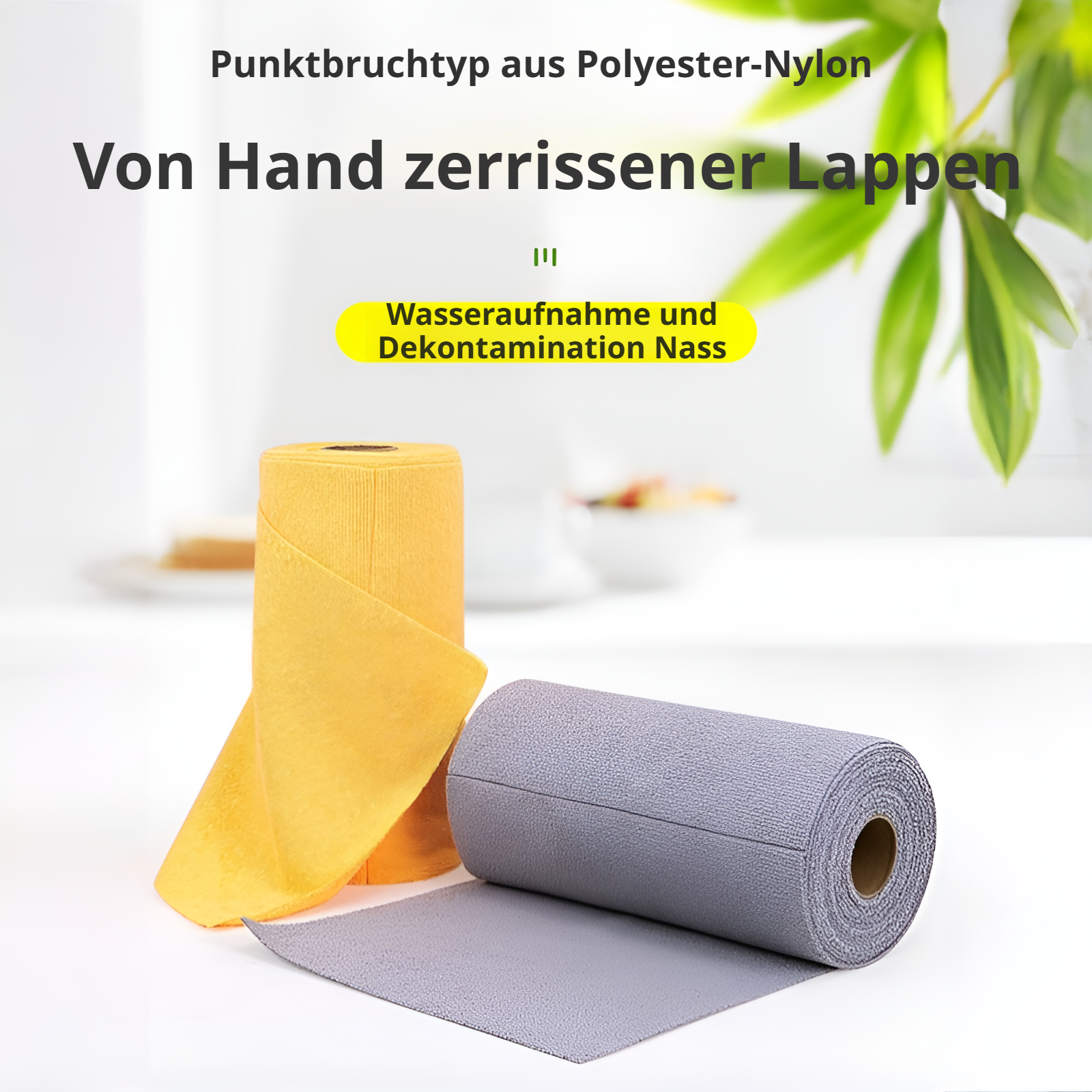 Küchenspüllappen, Hausarbeitsreinigung, Topf- und Geschirrspüllappen aus Korallensamt, handgerissene