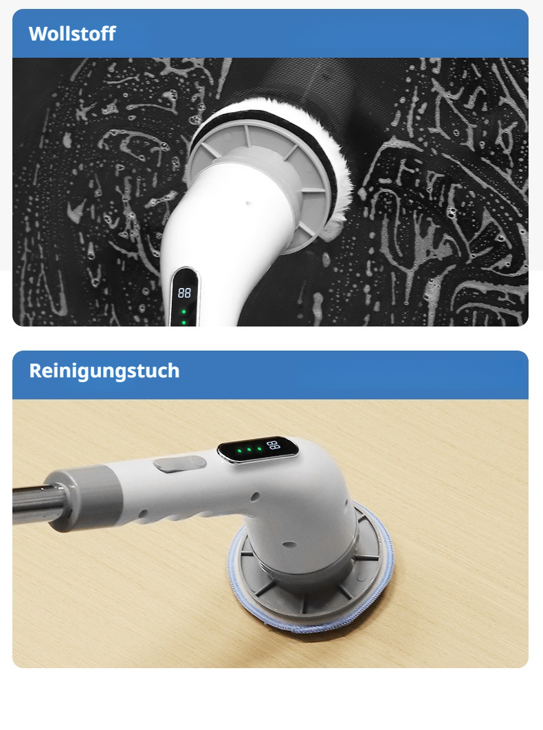 Detailansicht der auswechselbaren Bürstenköpfe