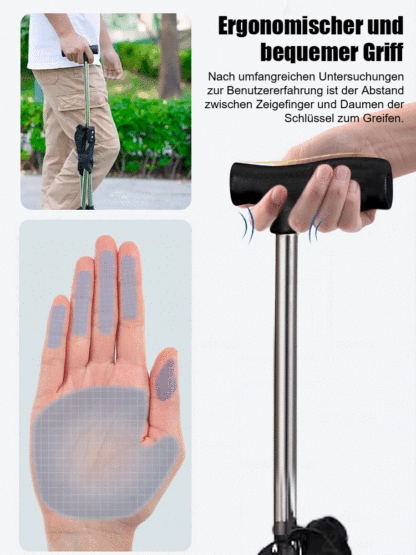 【In 3 Sek. faltbar ⏱️】 Der 2-in-1 Gehstock & Stuhl für unterwegs – jetzt mit kostenlosem Versand! 🚚