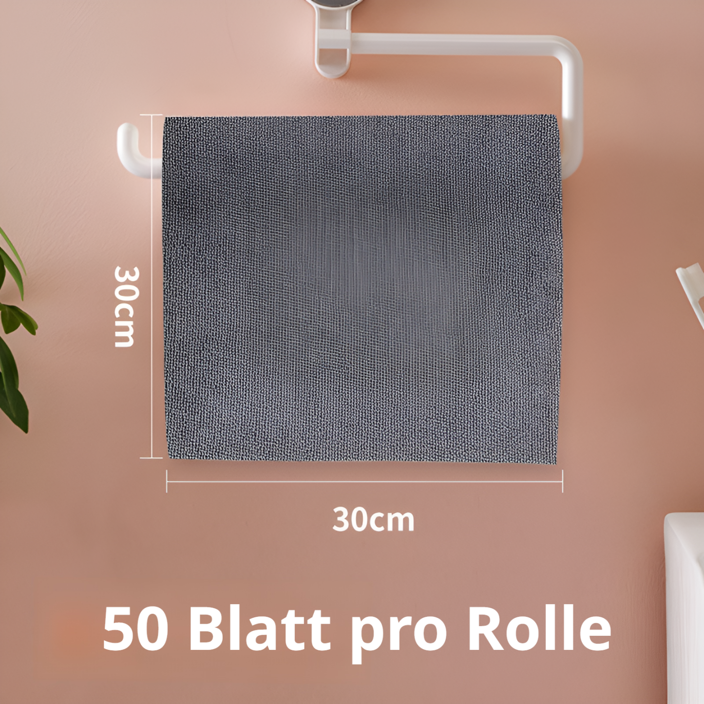 Küchenspüllappen, Hausarbeitsreinigung, Topf- und Geschirrspüllappen aus Korallensamt, handgerissene