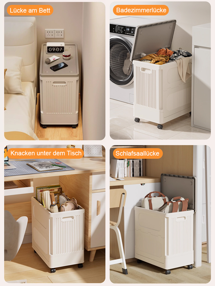 Platz für 50 Kleidungsstücke! ✨ Die faltbare XL-Aufbewahrungsbox mit Rollen. Keine Montage, sofort startklar! 📦💨