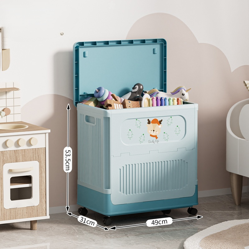 Platz für 50 Kleidungsstücke! ✨ Die faltbare XL-Aufbewahrungsbox mit Rollen. Keine Montage, sofort startklar! 📦💨