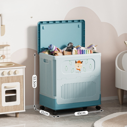 Platz für 50 Kleidungsstücke! ✨ Die faltbare XL-Aufbewahrungsbox mit Rollen. Keine Montage, sofort startklar! 📦💨