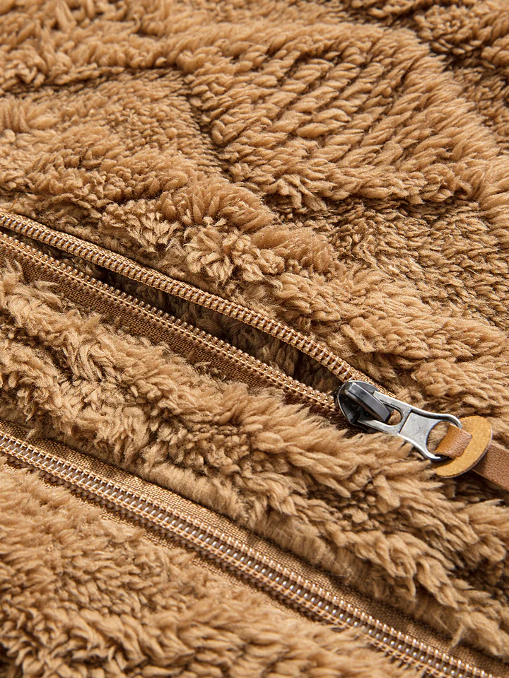 🔥🔥New Autumn/Winter Teddy Bear Hooded Fleece Zip-Up Jacket for Men