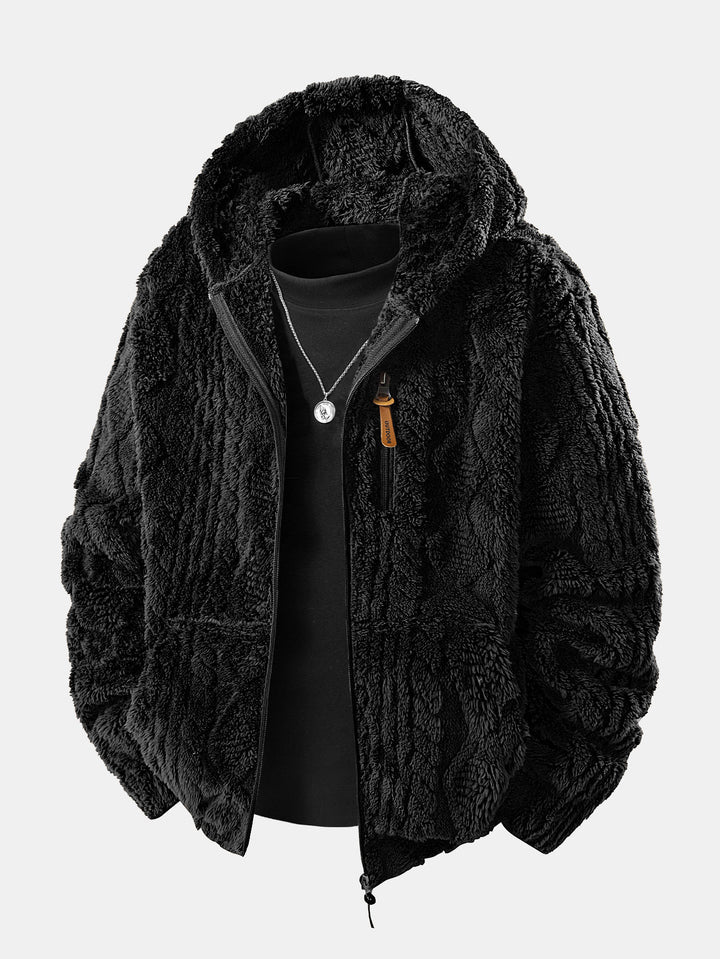 🔥🔥New Autumn/Winter Teddy Bear Hooded Fleece Zip-Up Jacket for Men