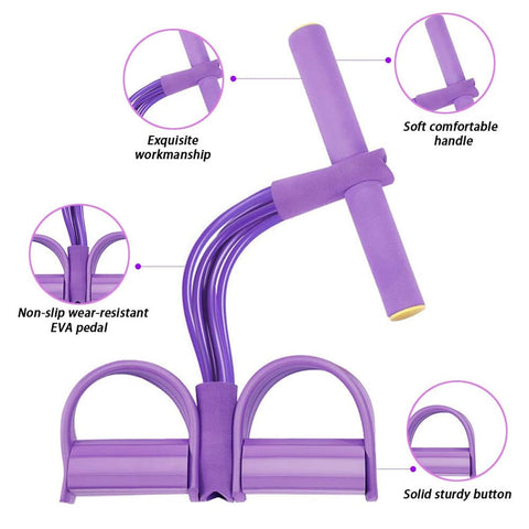 Portable pedal resistance band home workout