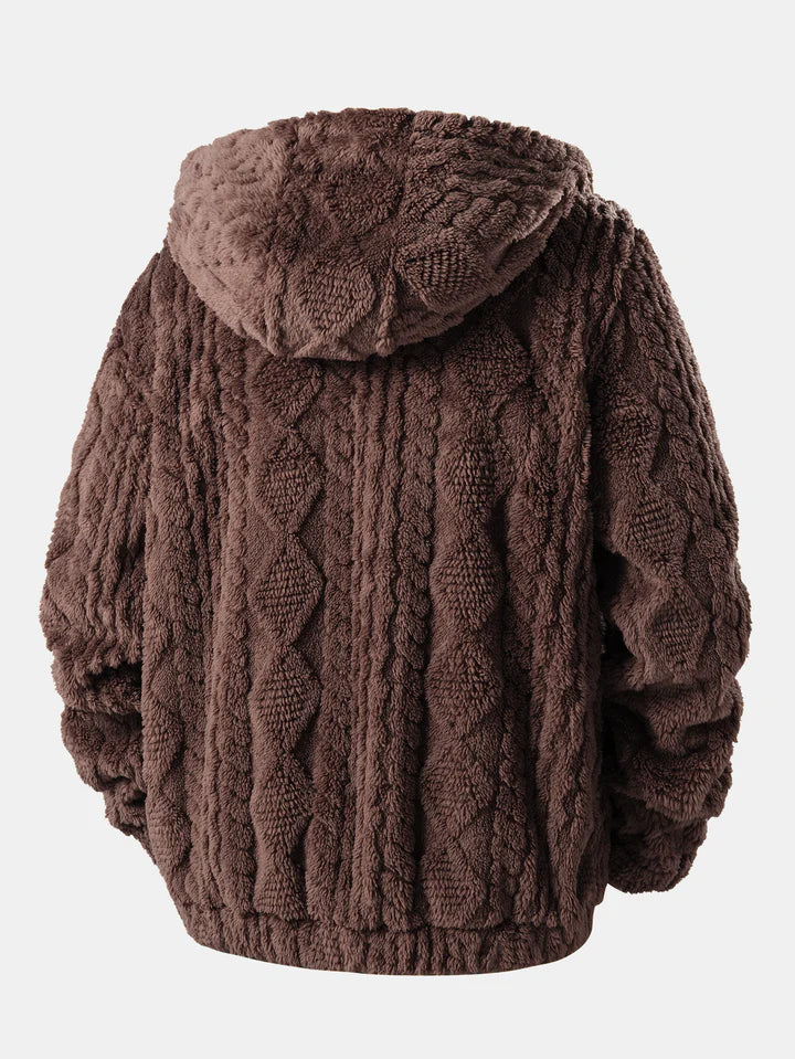 🔥🔥New Autumn/Winter Teddy Bear Hooded Fleece Zip-Up Jacket for Men