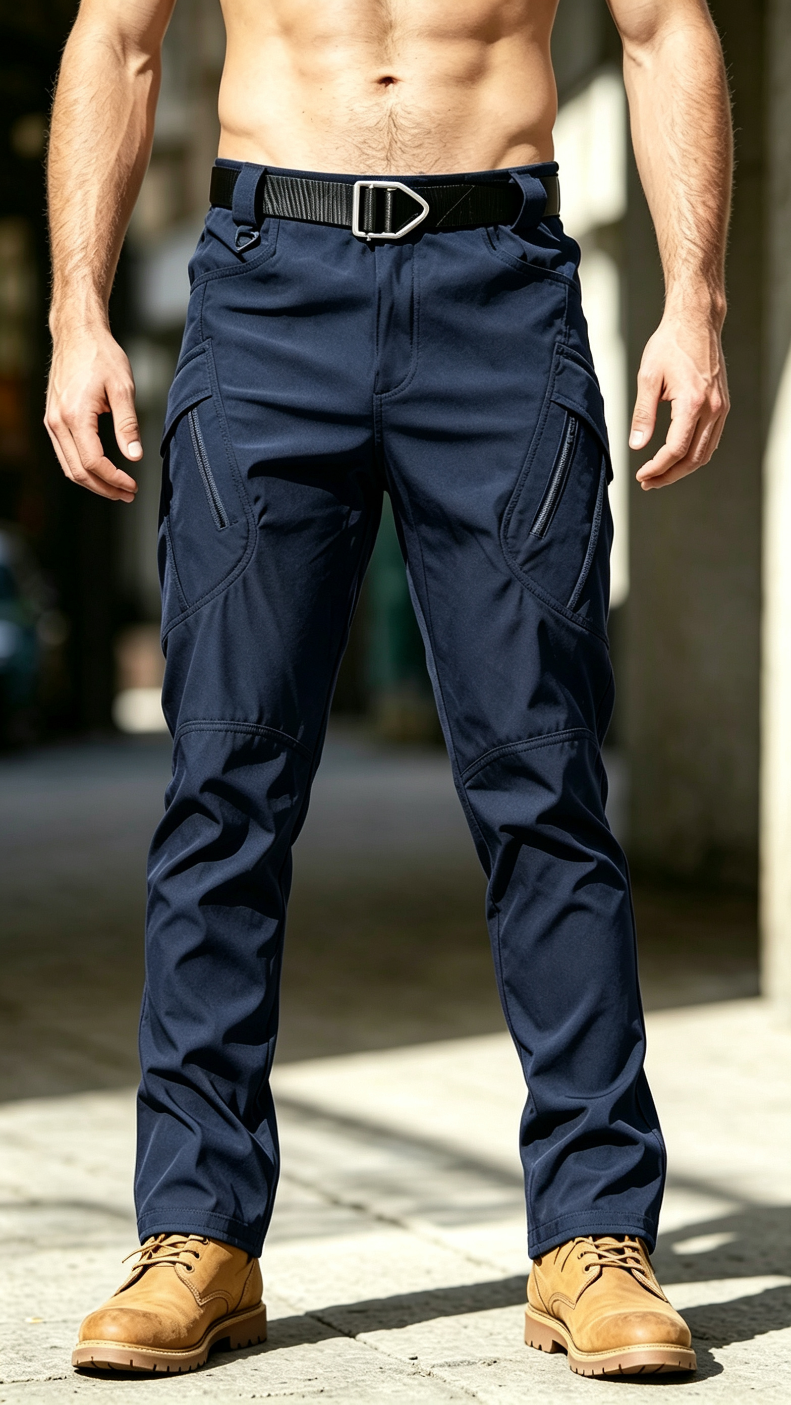 Men's Tactical Cargo Pants - Water-Resistant Stretch Work Pants with Multi-Pockets for Mature Men