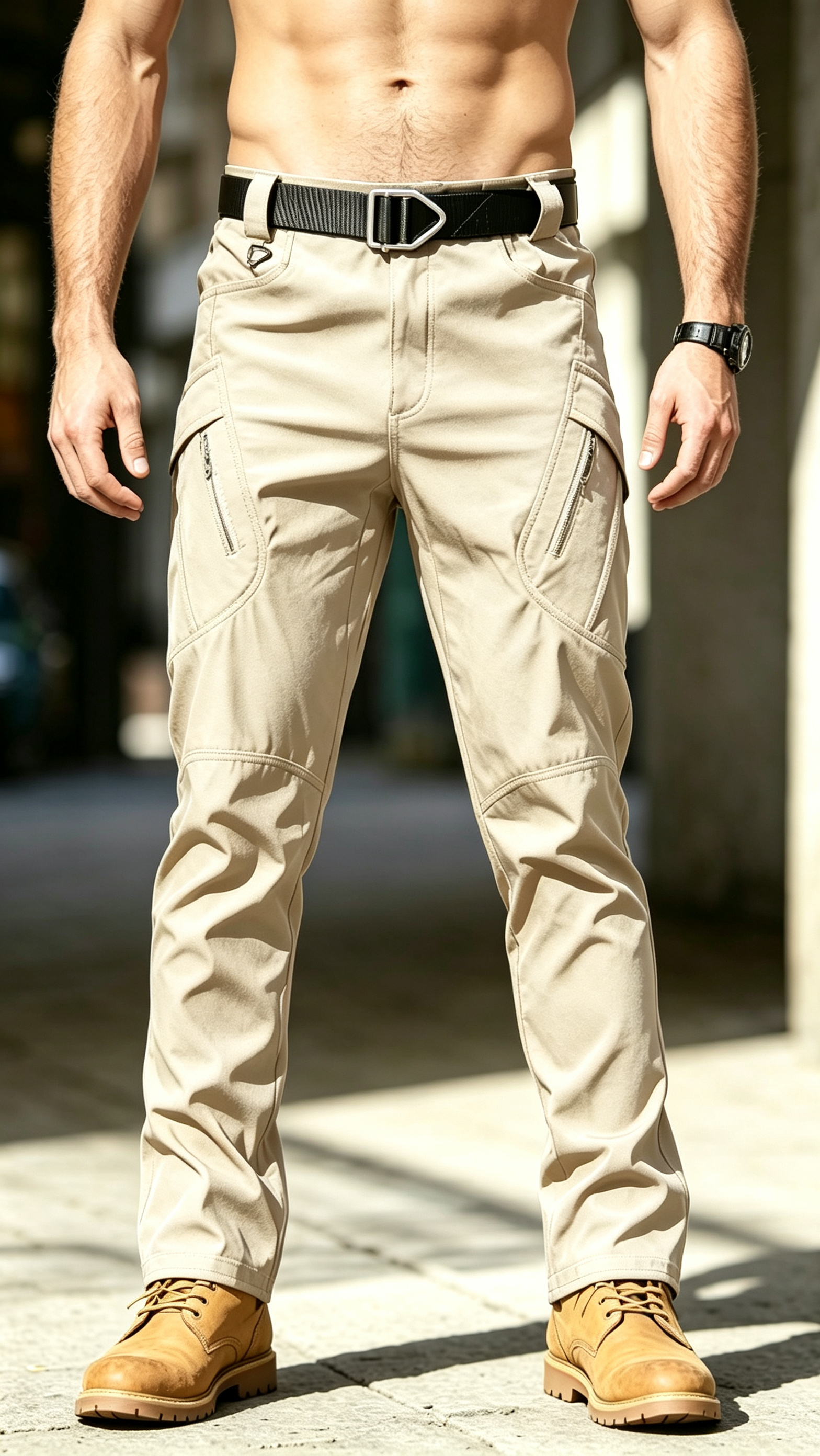 Men's Tactical Cargo Pants - Water-Resistant Stretch Work Pants with Multi-Pockets for Mature Men