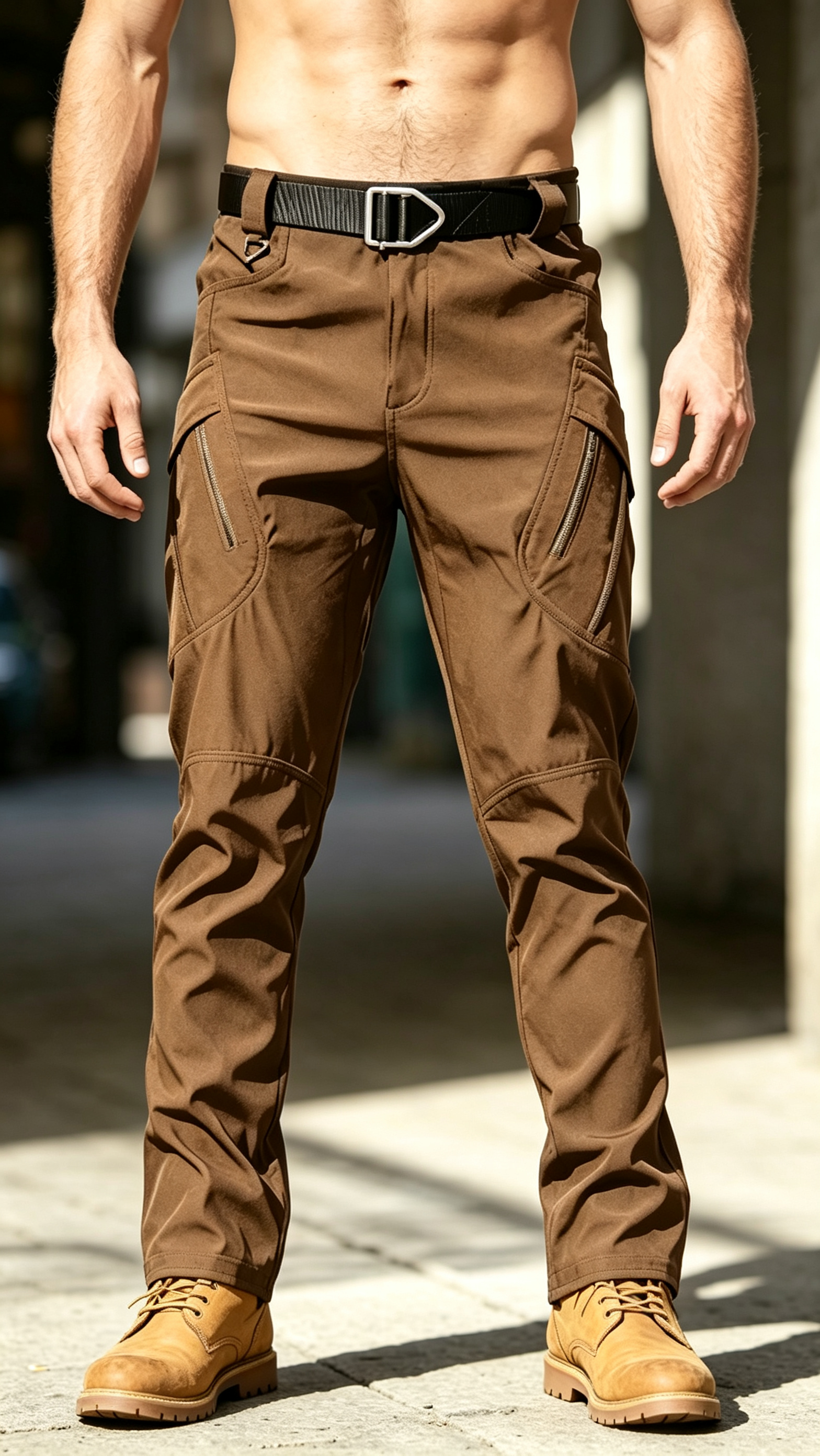 Men's Tactical Cargo Pants - Water-Resistant Stretch Work Pants with Multi-Pockets for Mature Men