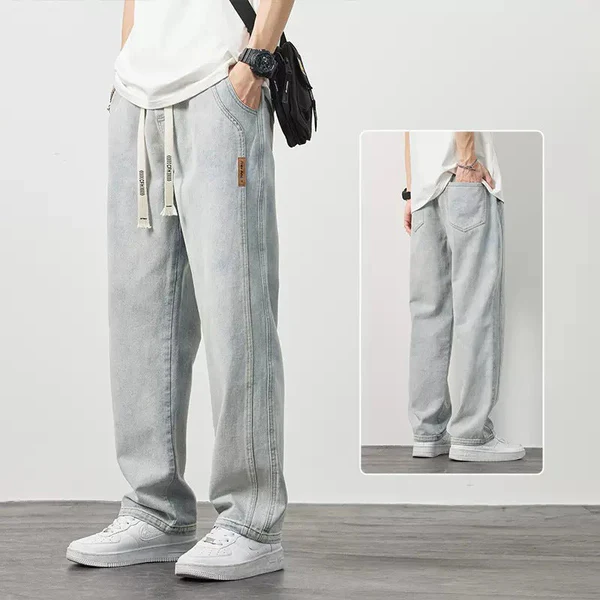 🥳 New product launch! 💐 Men's loose-fitting straight-leg jeans