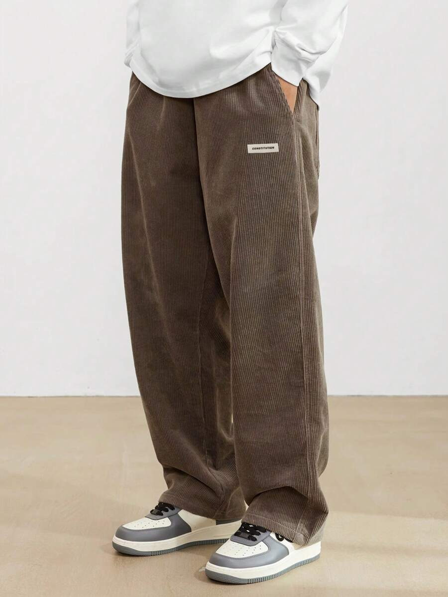 Men's new corduroy casual retro trousers