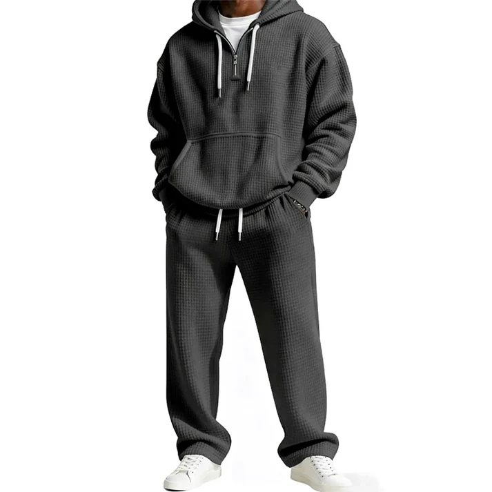 Men's Hooded Pullover & Sweatpants Set（Limited-time custom logo design）
