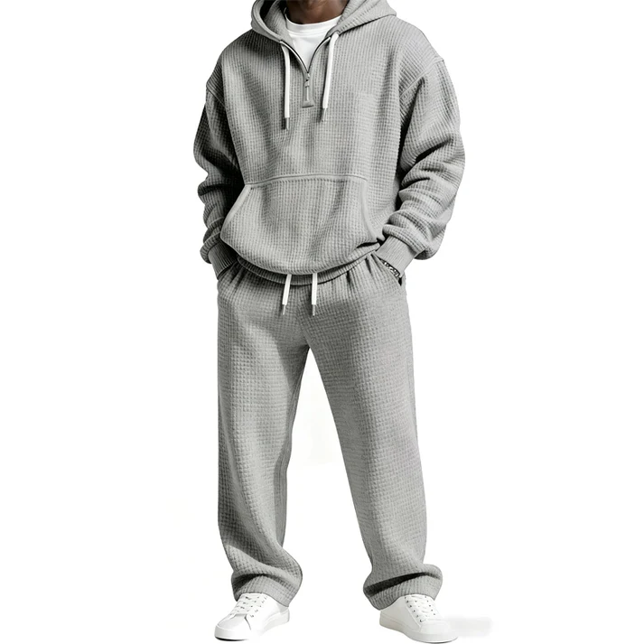 Men's Hooded Pullover & Sweatpants Set（Limited-time custom logo design）