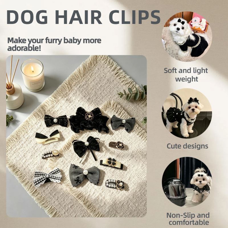 Classic Black Pet Hair Clips