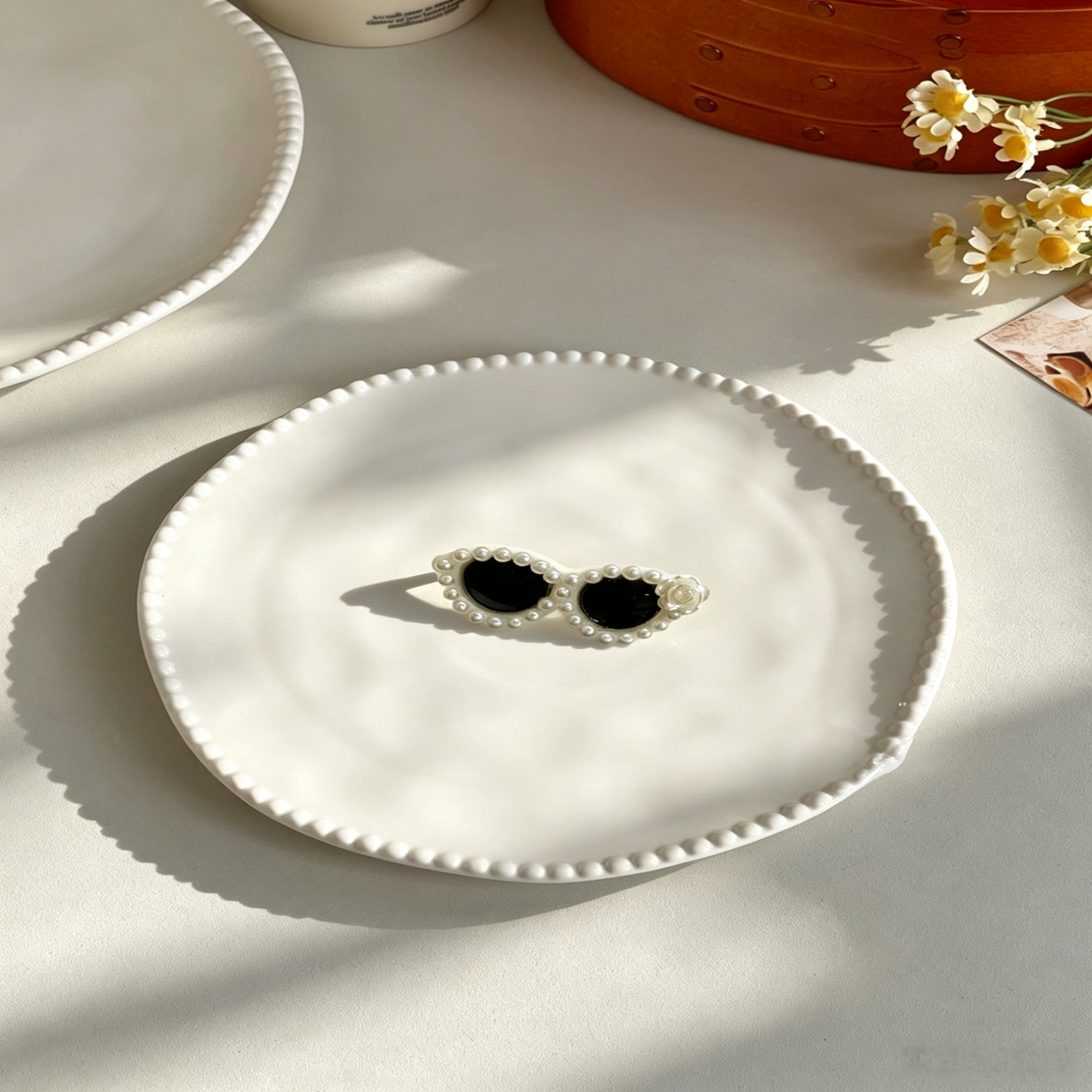 Pearl Sunglasses Handmade Pet Hair Clips