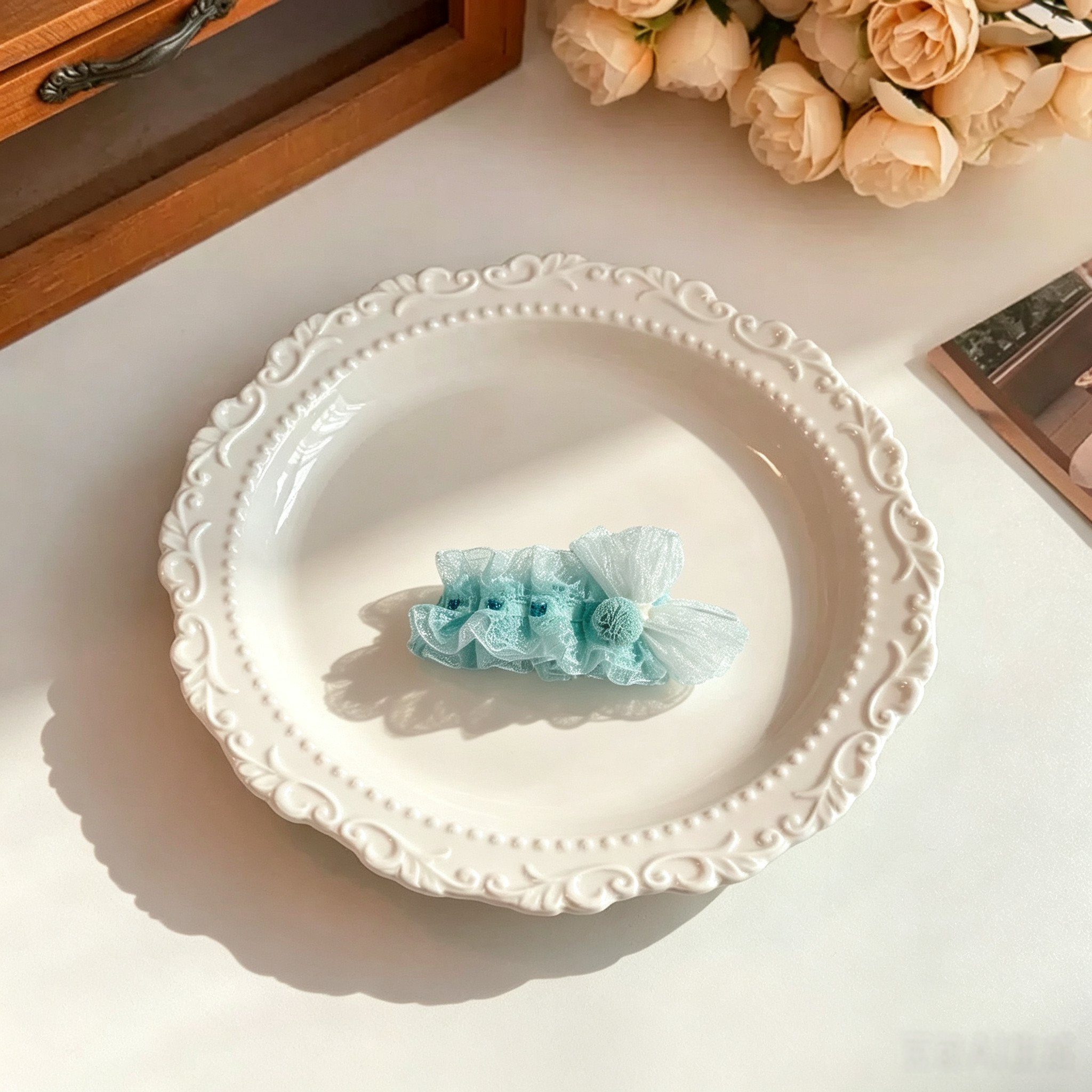 Big Lace Bow Handmade Pet Hair Clips