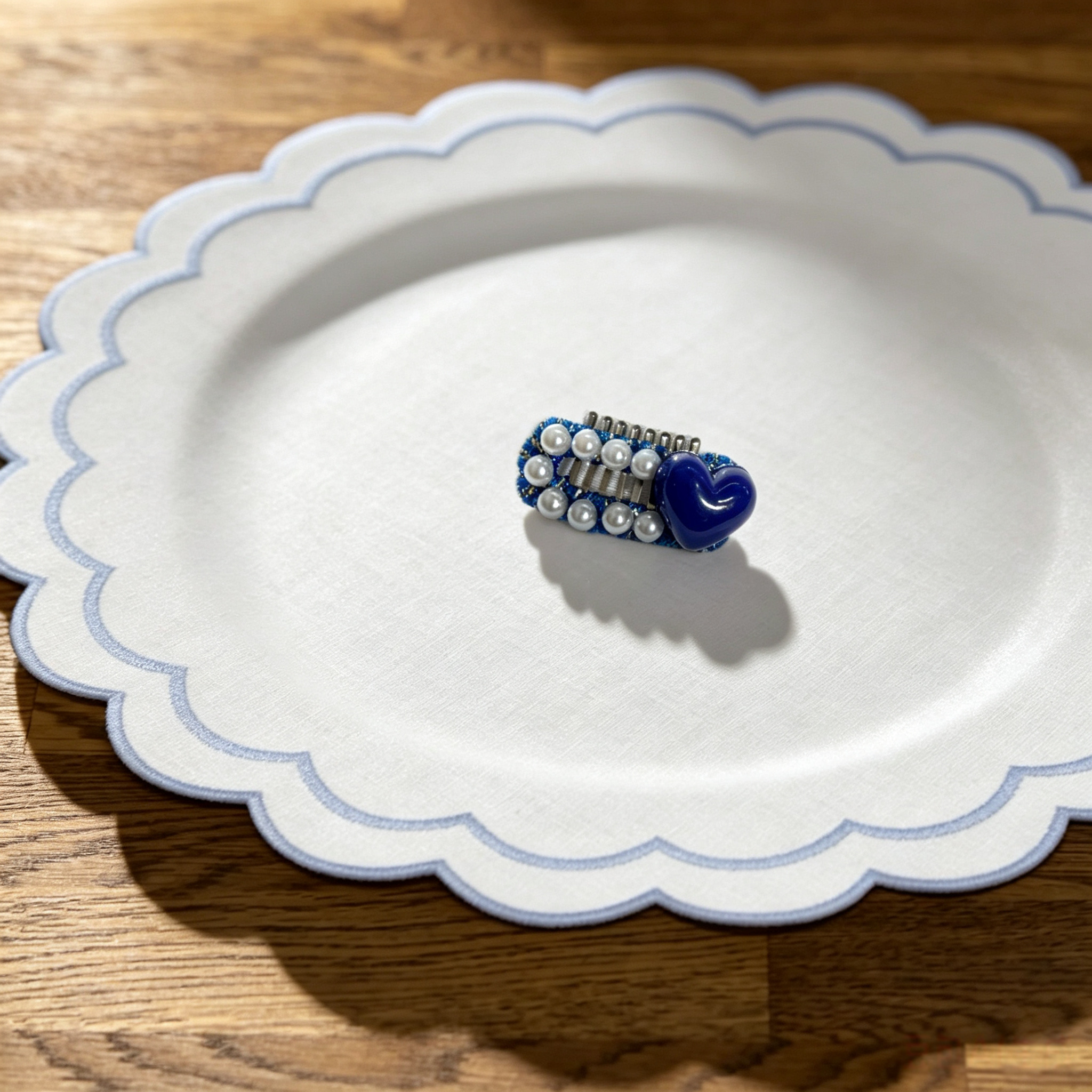 Blue Heart Handmade Pet Hair Clips