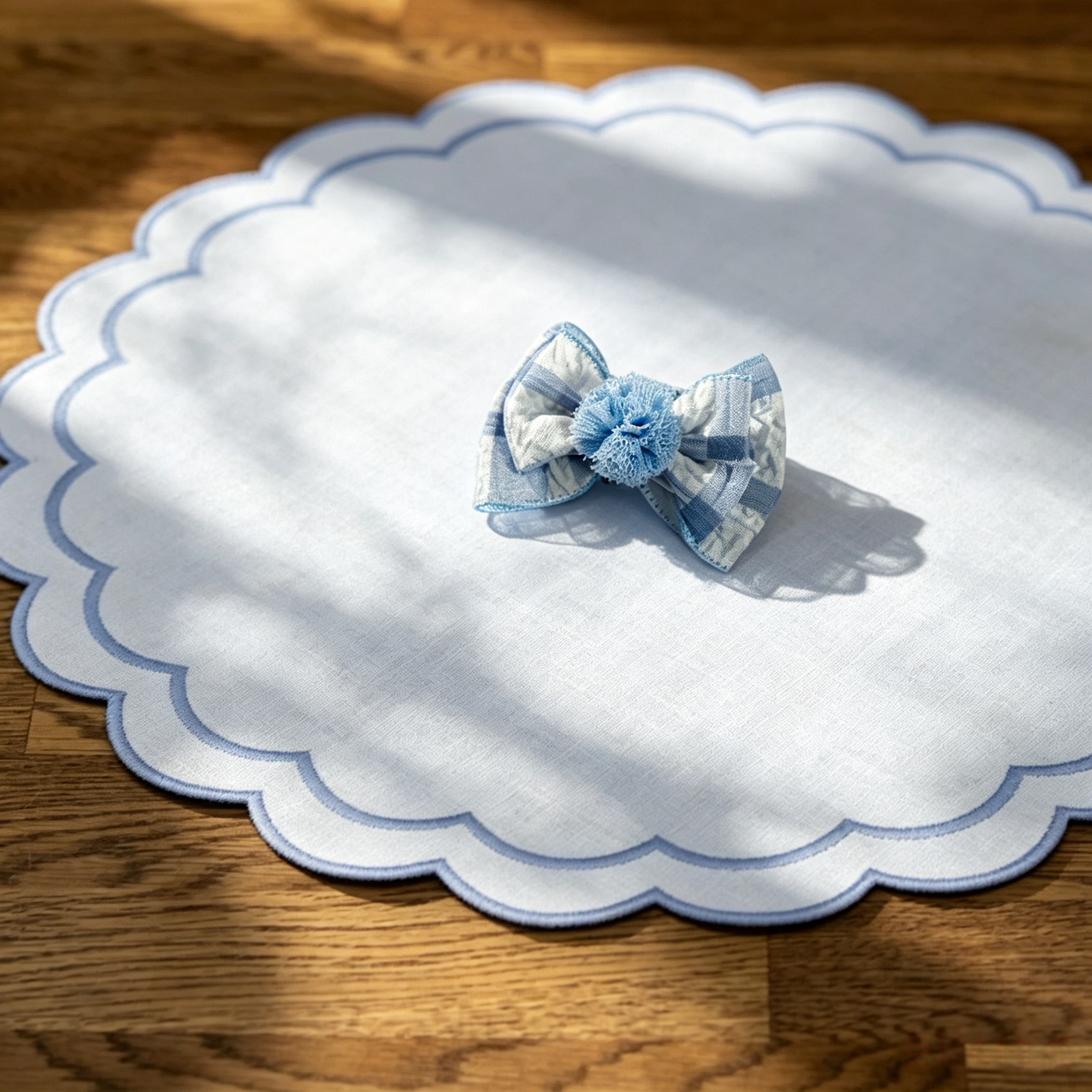 Soft Ribbon Plaid Bow Handmade Pet Hair Clips