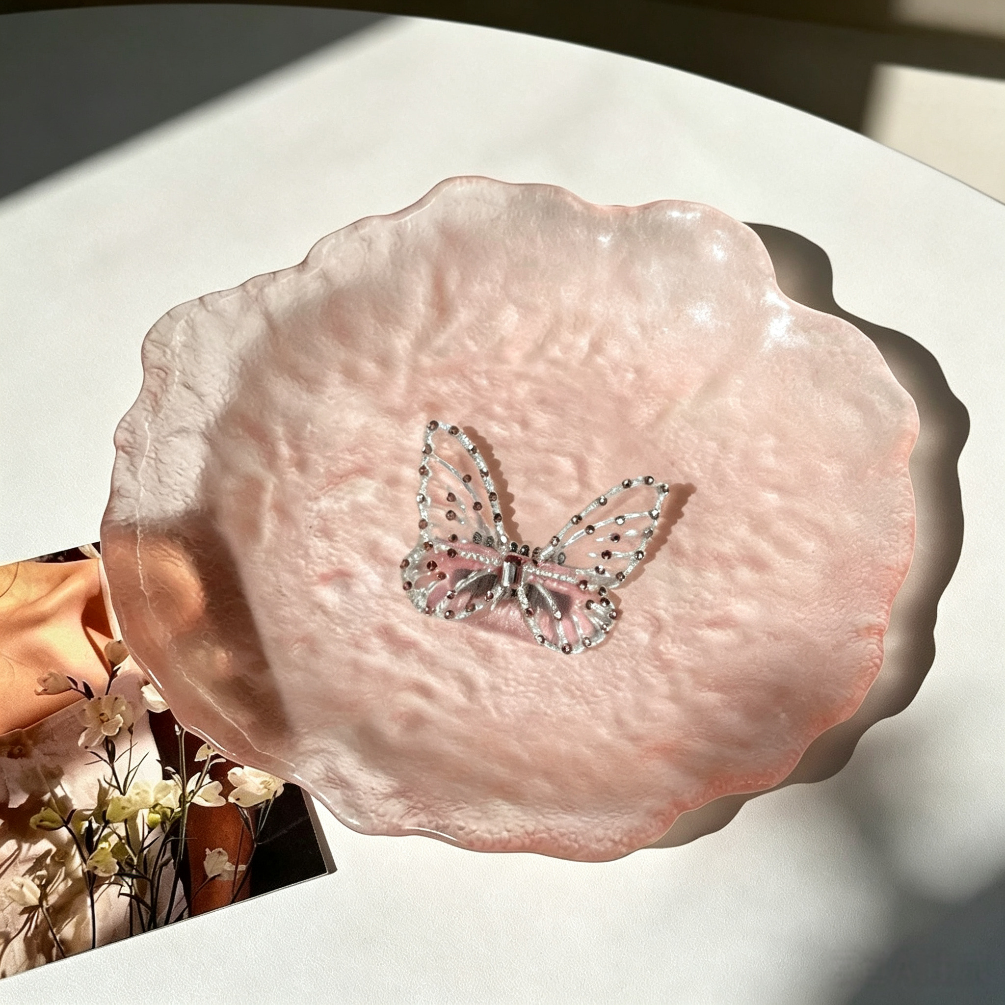 Rhinestone Butterfly Handmade Pet Hair Clips