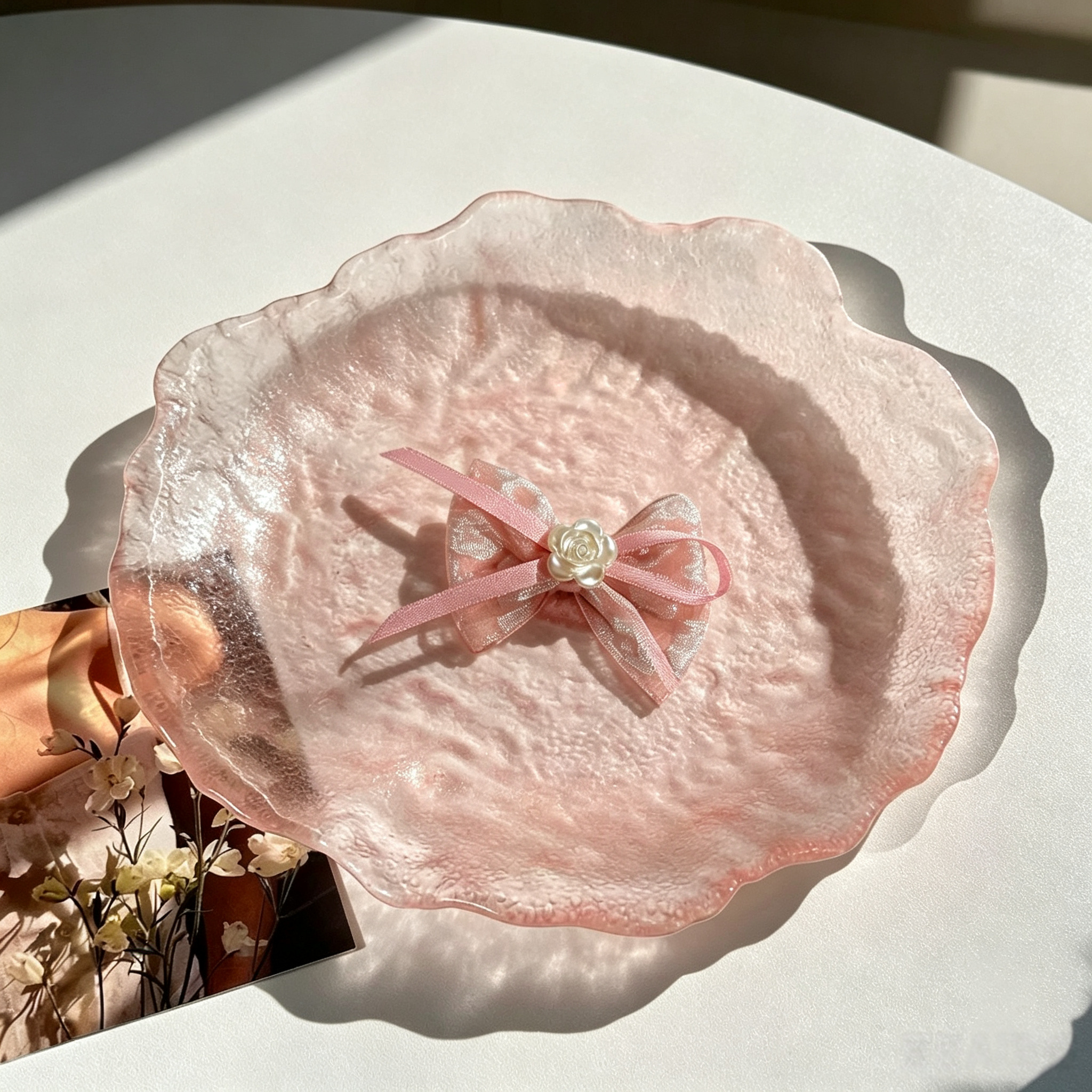 Pearl Camellia Handmade Pet Hair Clips