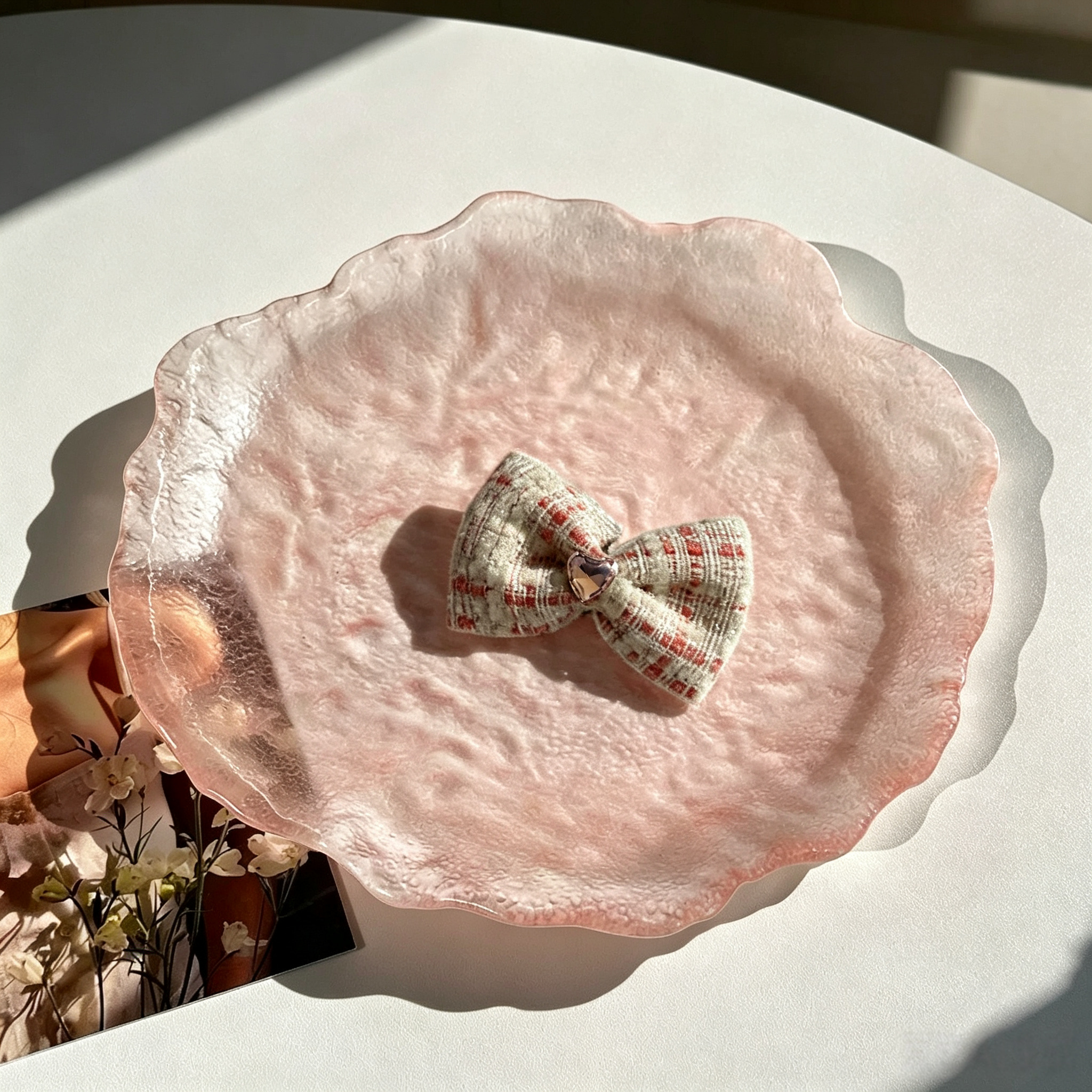 Classic Pink Handmade Pet Hair Clips
