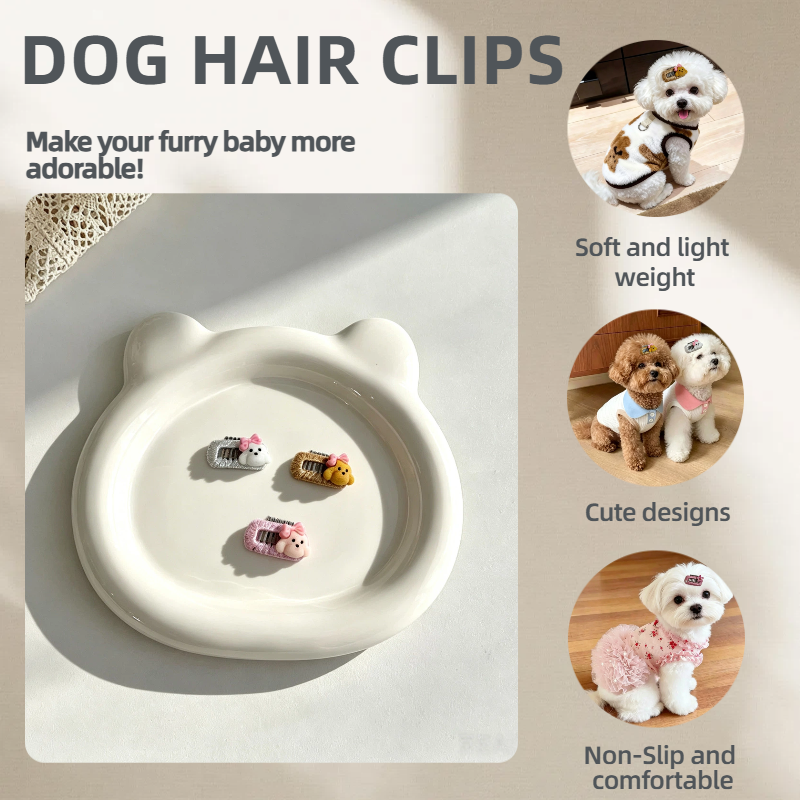 Cute 3D Puppy Dog Head Pet Hair Clips