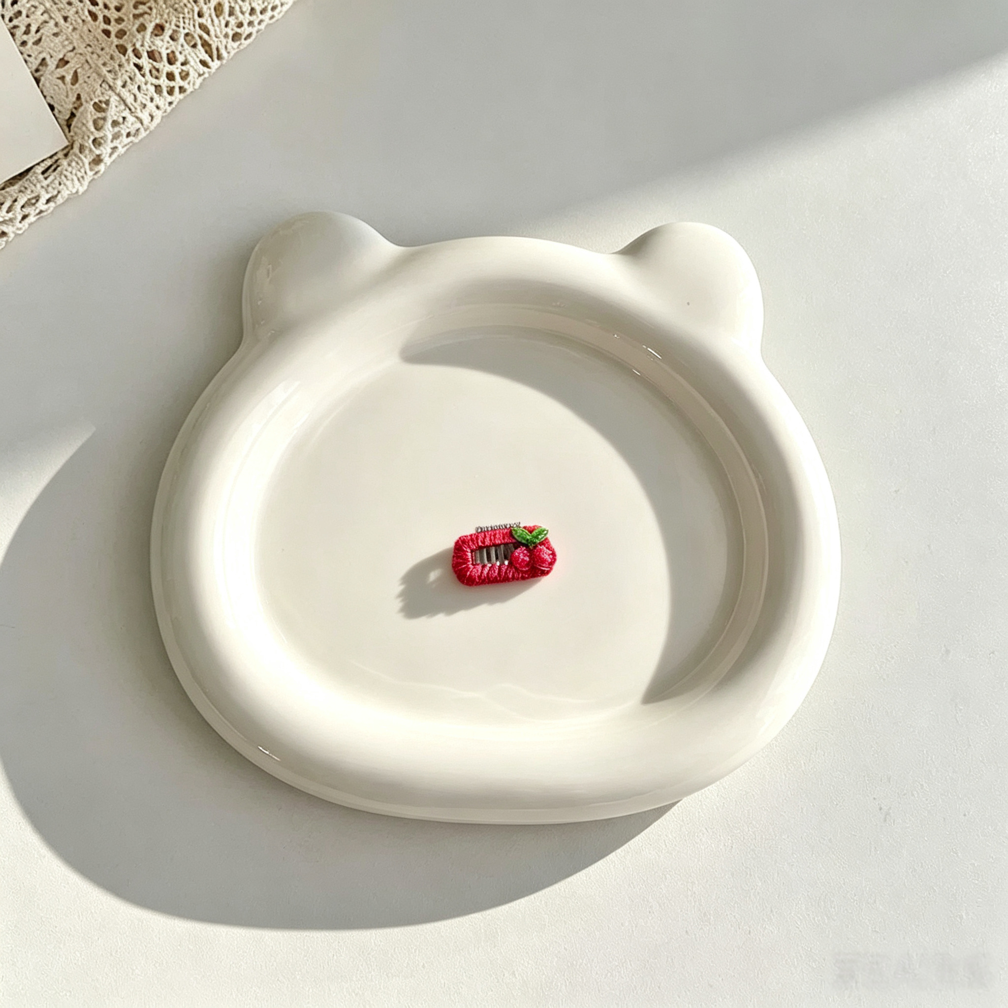 6pcs Cute Handmade Fruit Embroidery Pet Hair Clips