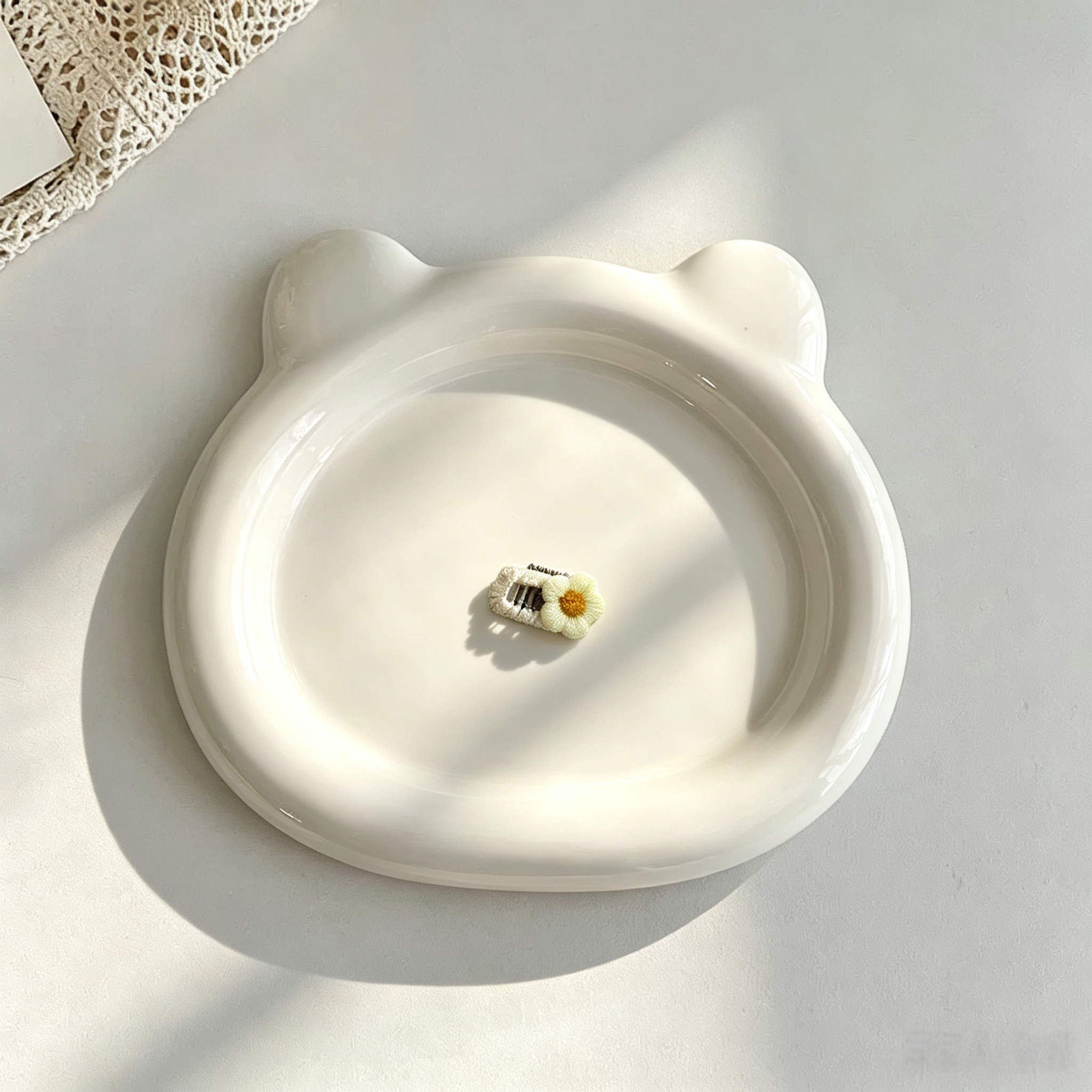 Handmade Crochet Daisy Flower Pet Hair Clips