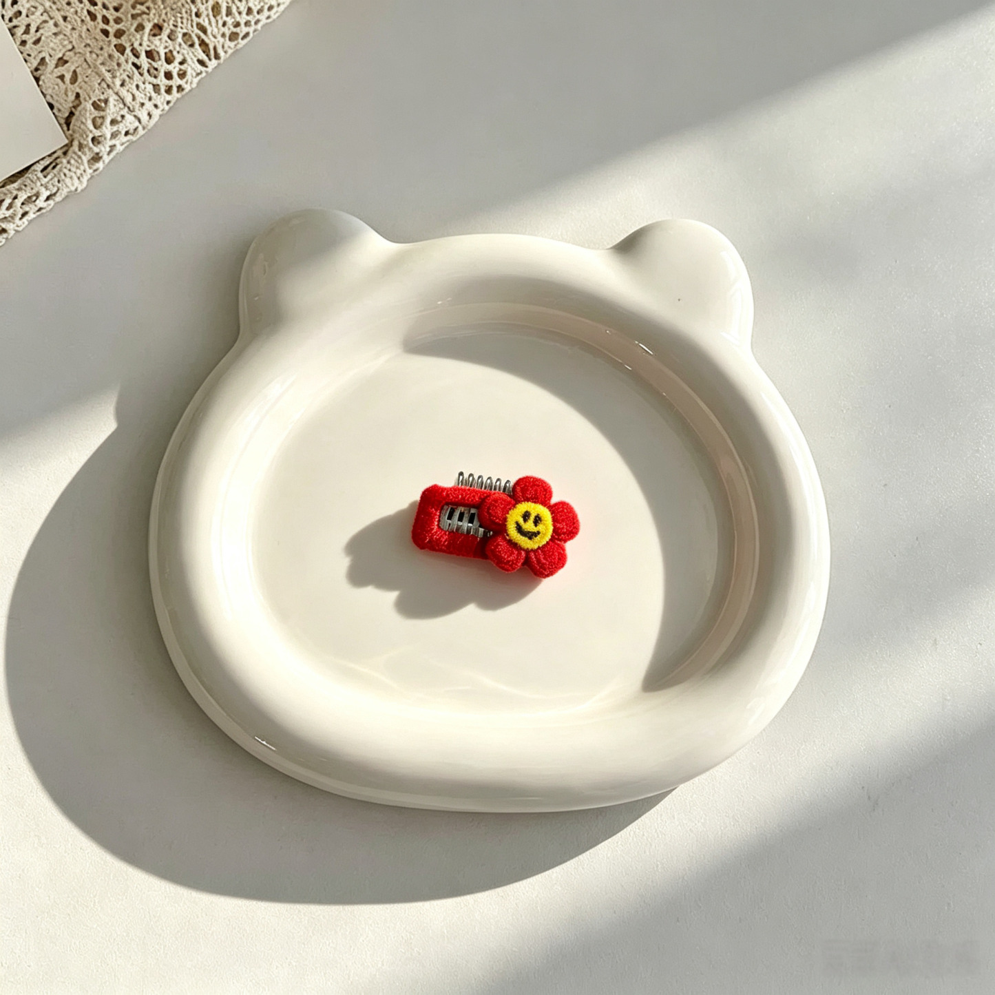 Handmade Embroidery Flower Tulip Pet Hair Clips
