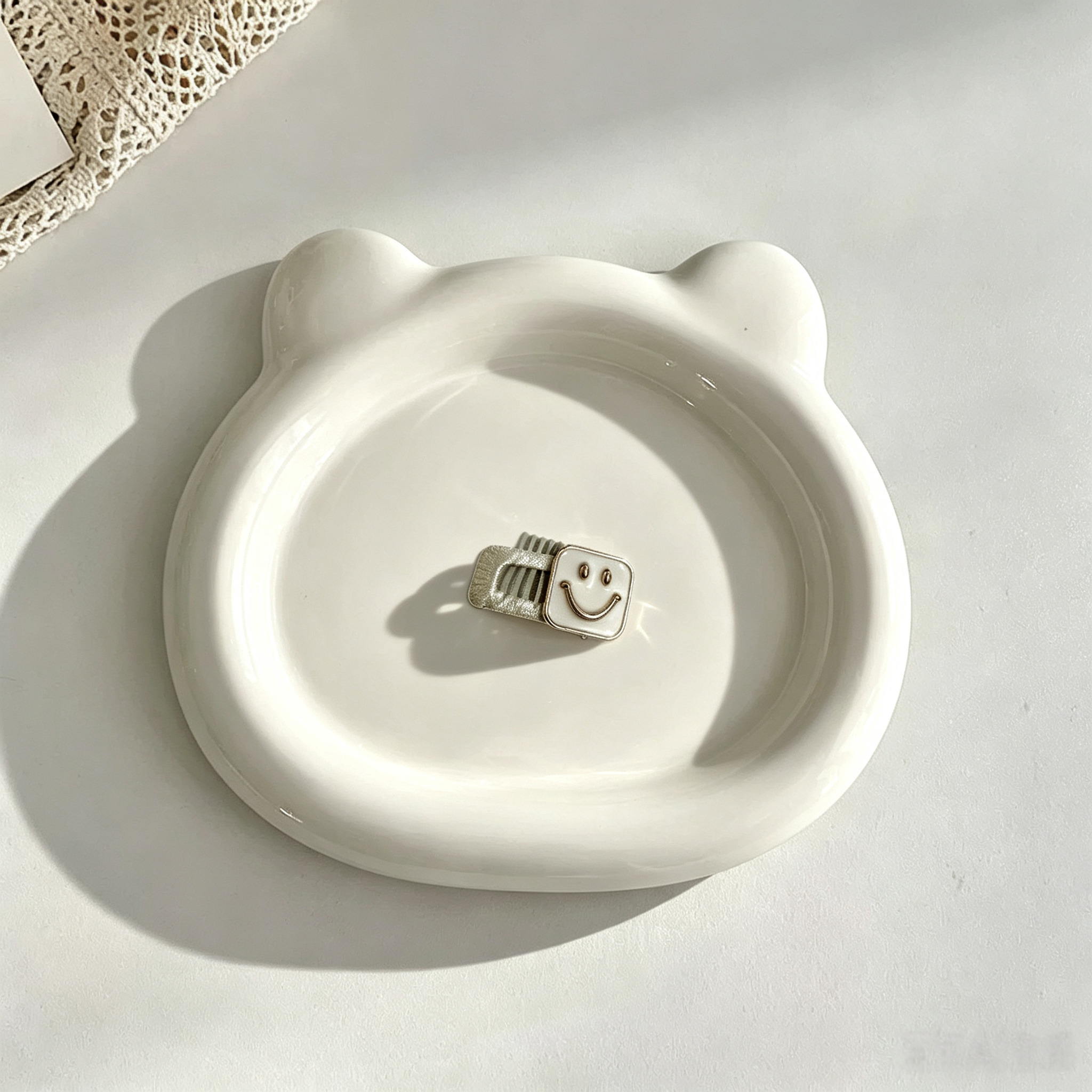 Cute Square Smile Face Pet Hair Clips