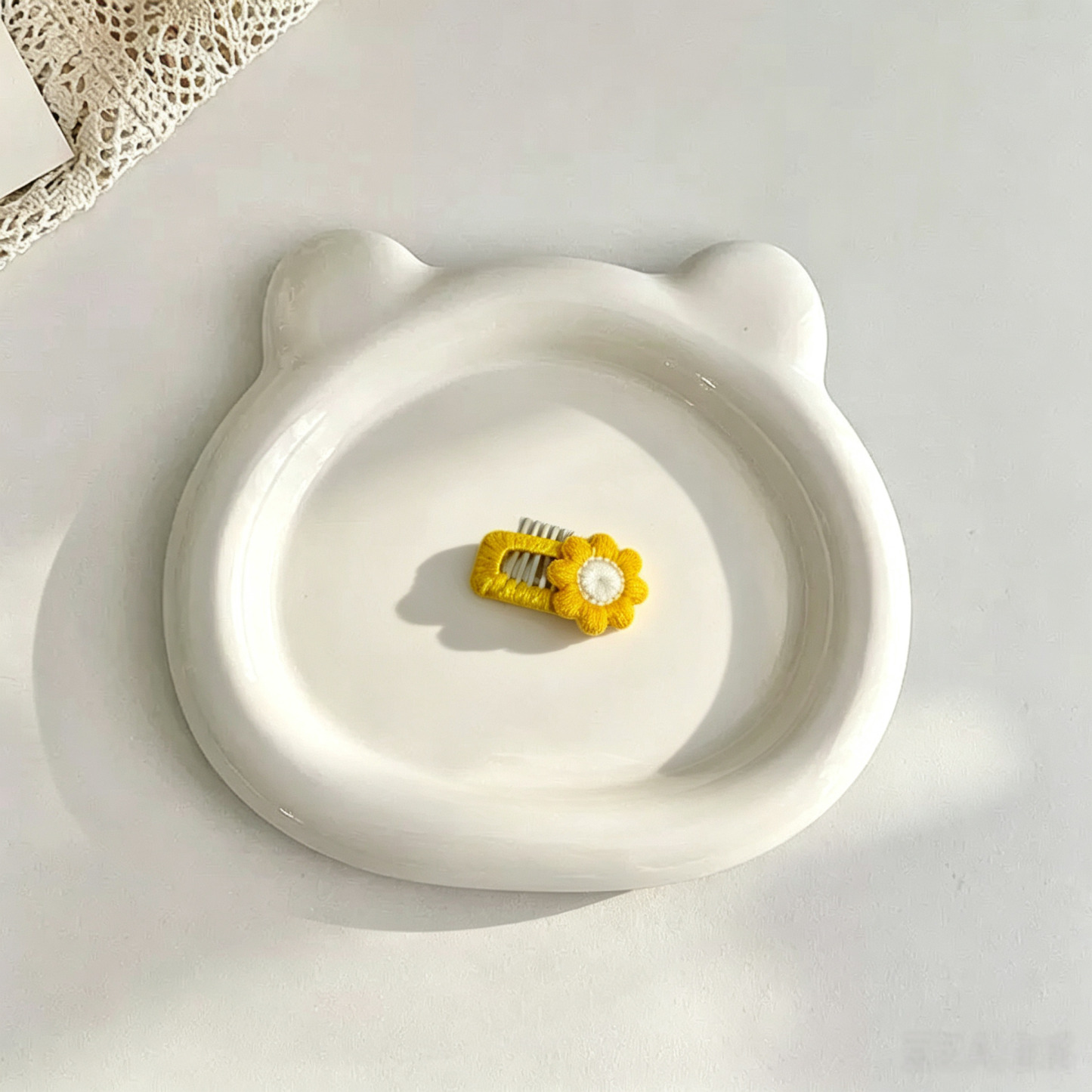 Handmade Crochet Daisy Flower Pet Hair Clips