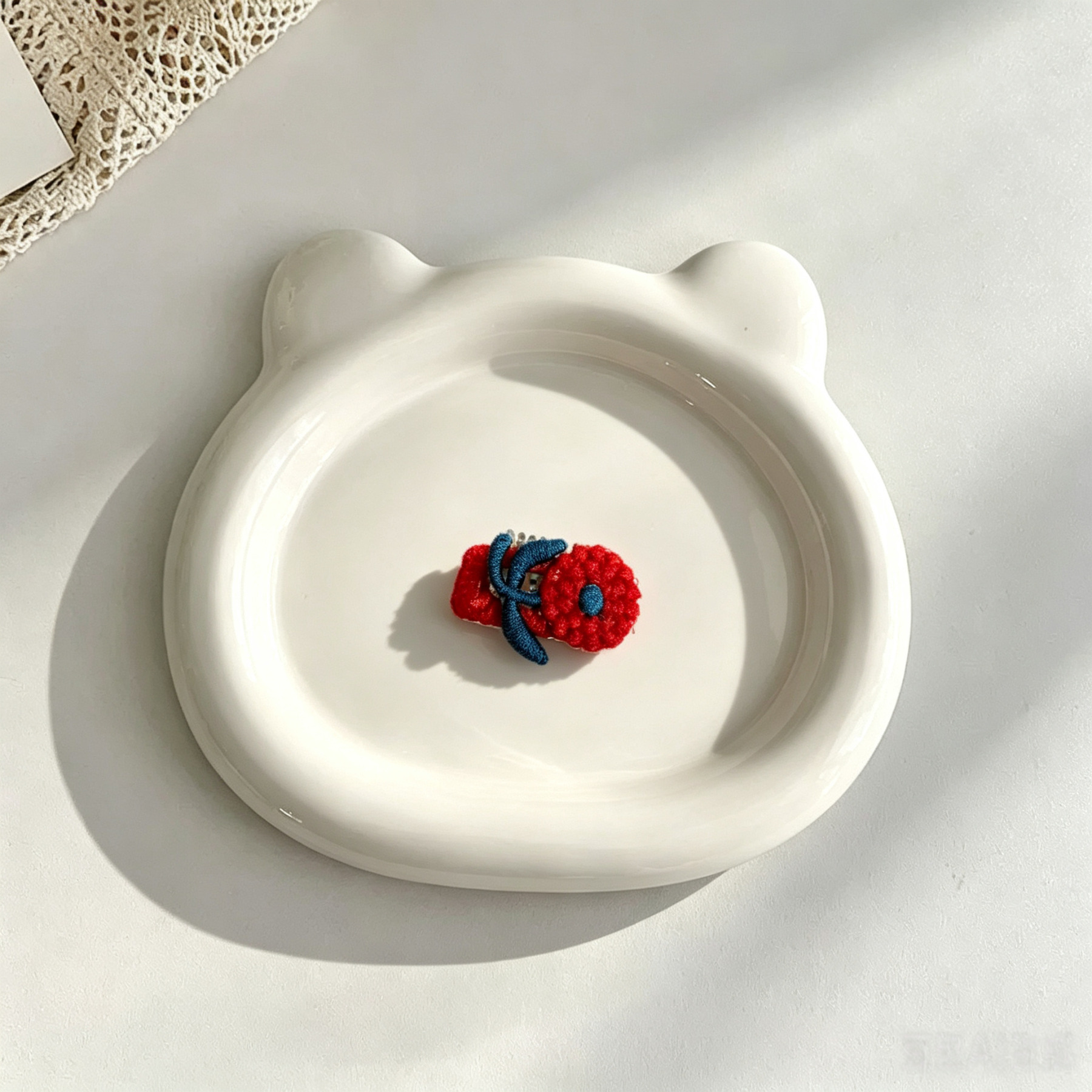 Handmade Embroidery Flower Tulip Pet Hair Clips