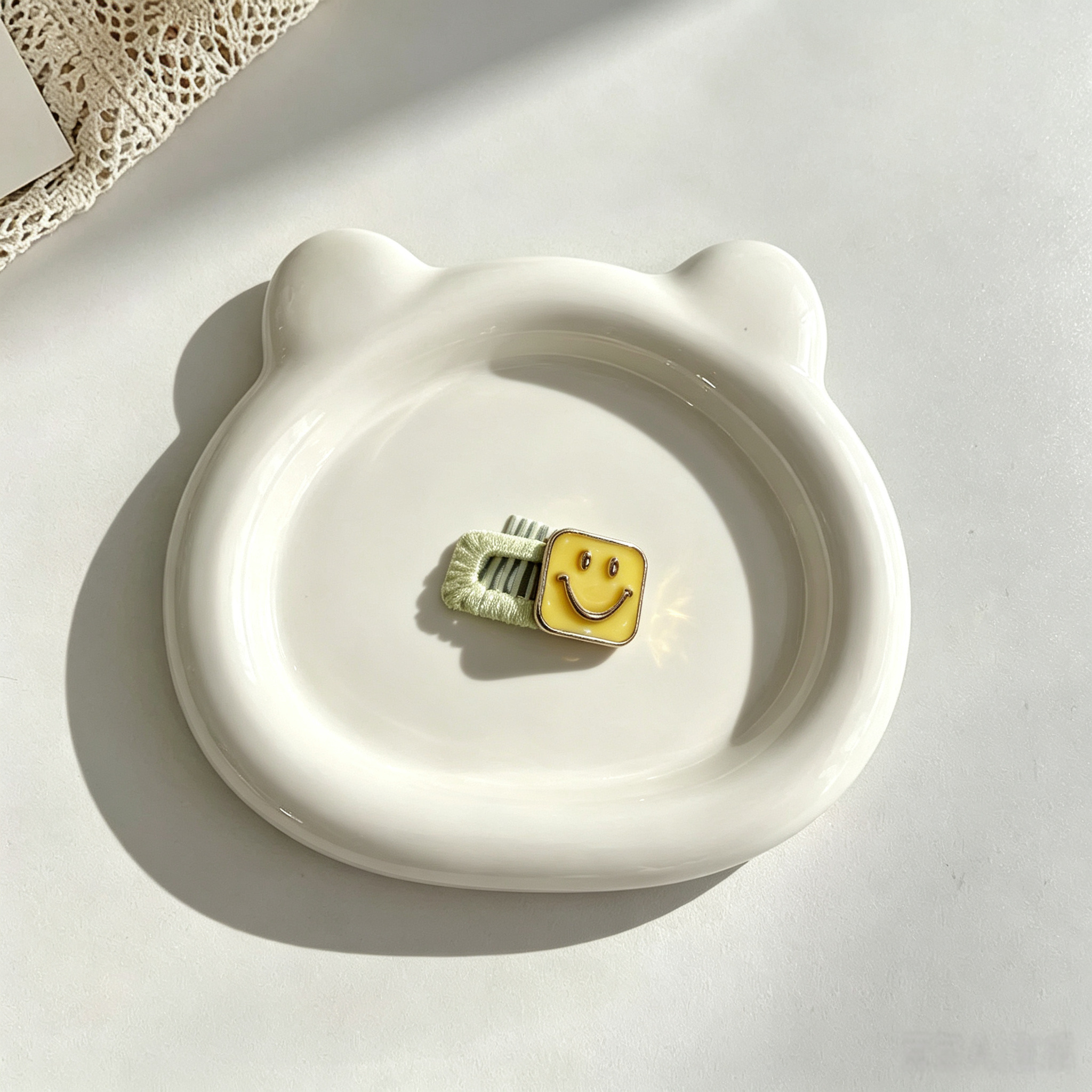 Cute Square Smile Face Pet Hair Clips