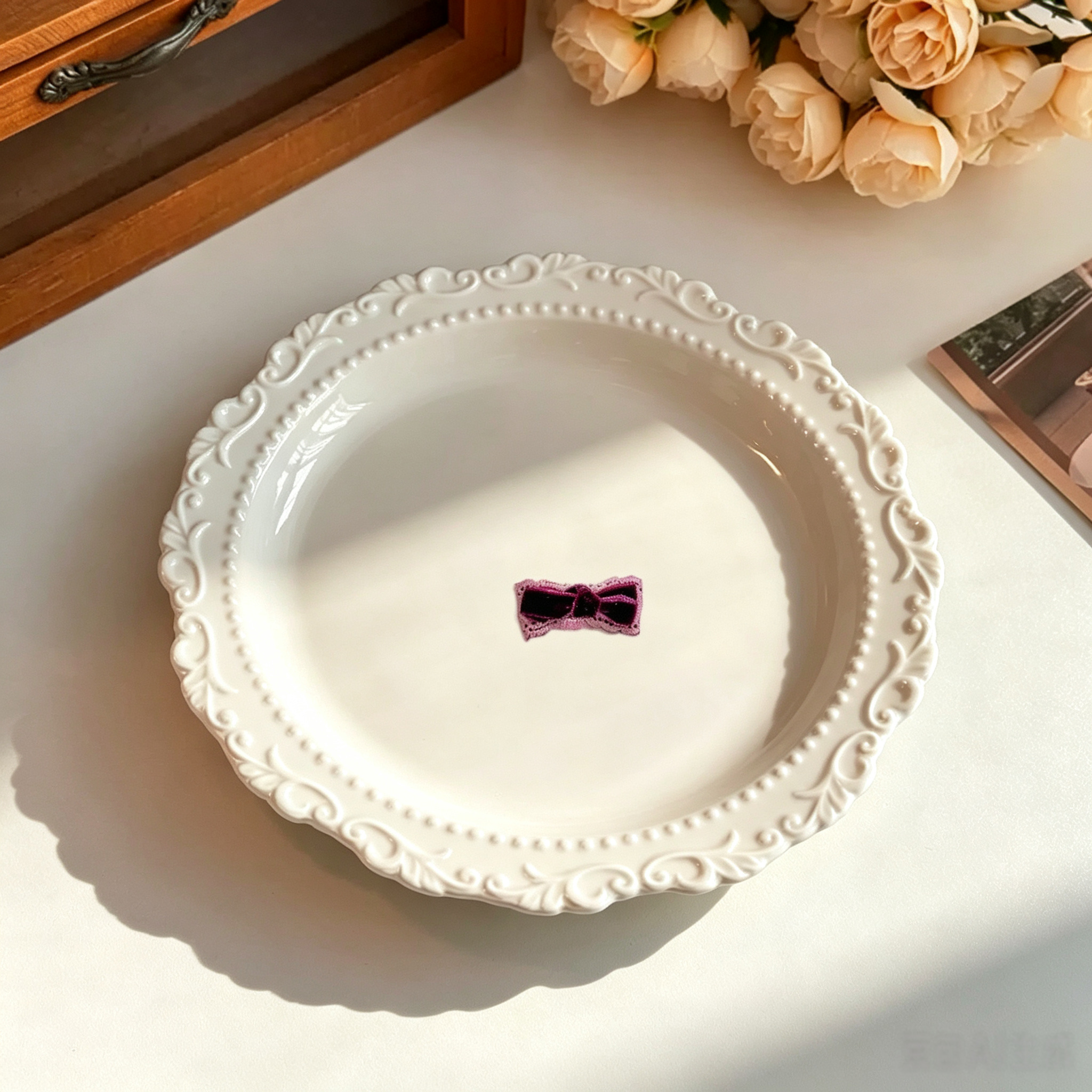 Velvet Purple Handmade Pet Hair Clips 