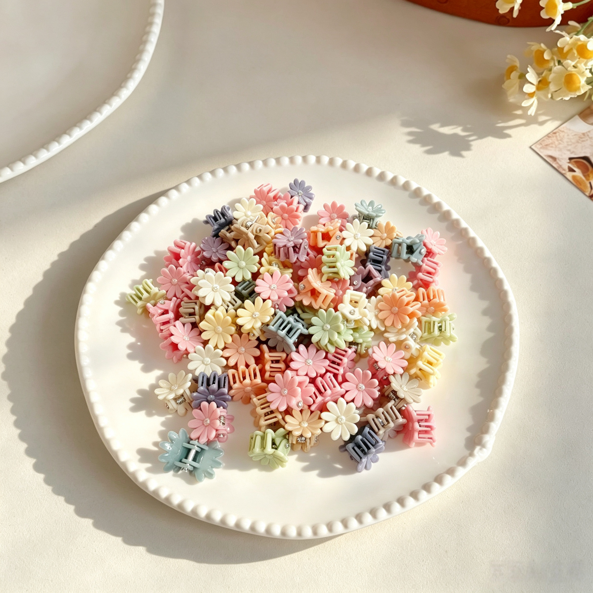[Copy]20pcs Macaron Pastel Mini Flower Star Pet Hair Claw Clips
