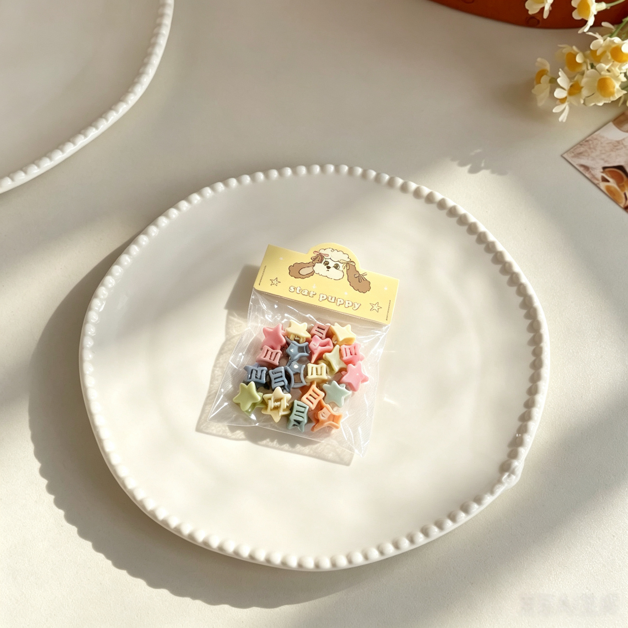 20pcs Macaron Pastel Mini Star Pet Hair Claw Clips