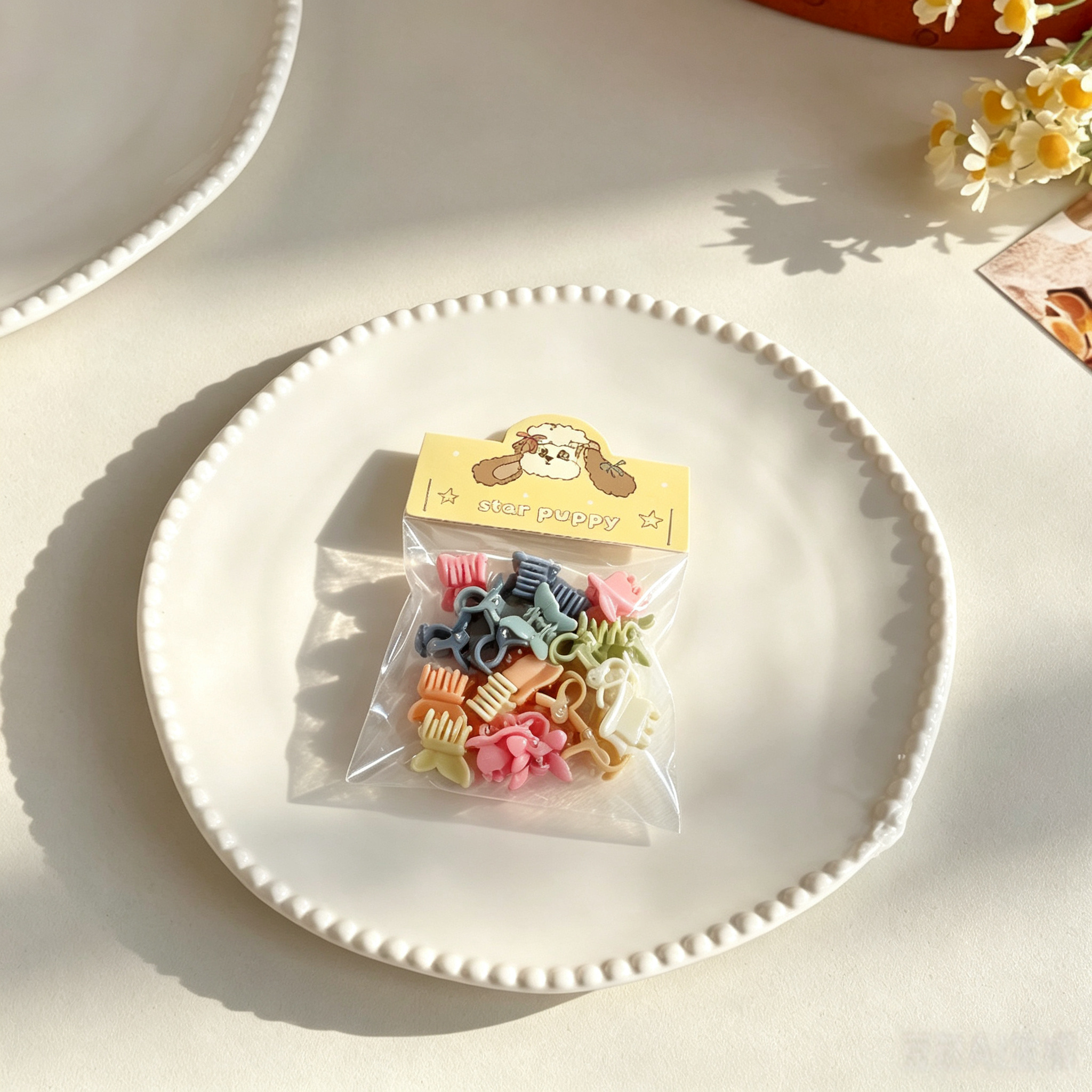 20pcs Macaron Pastel Mini Butterfly Pet Hair Claw Clips