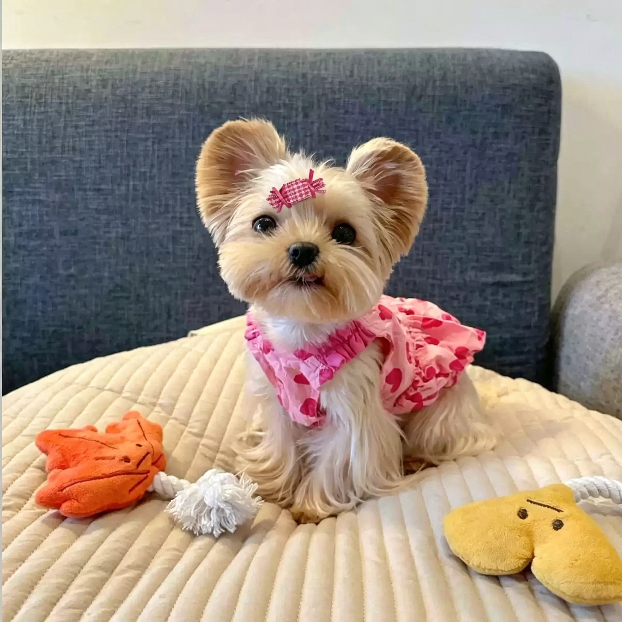 Pearl Bow Handmade Pet Hair Clips
