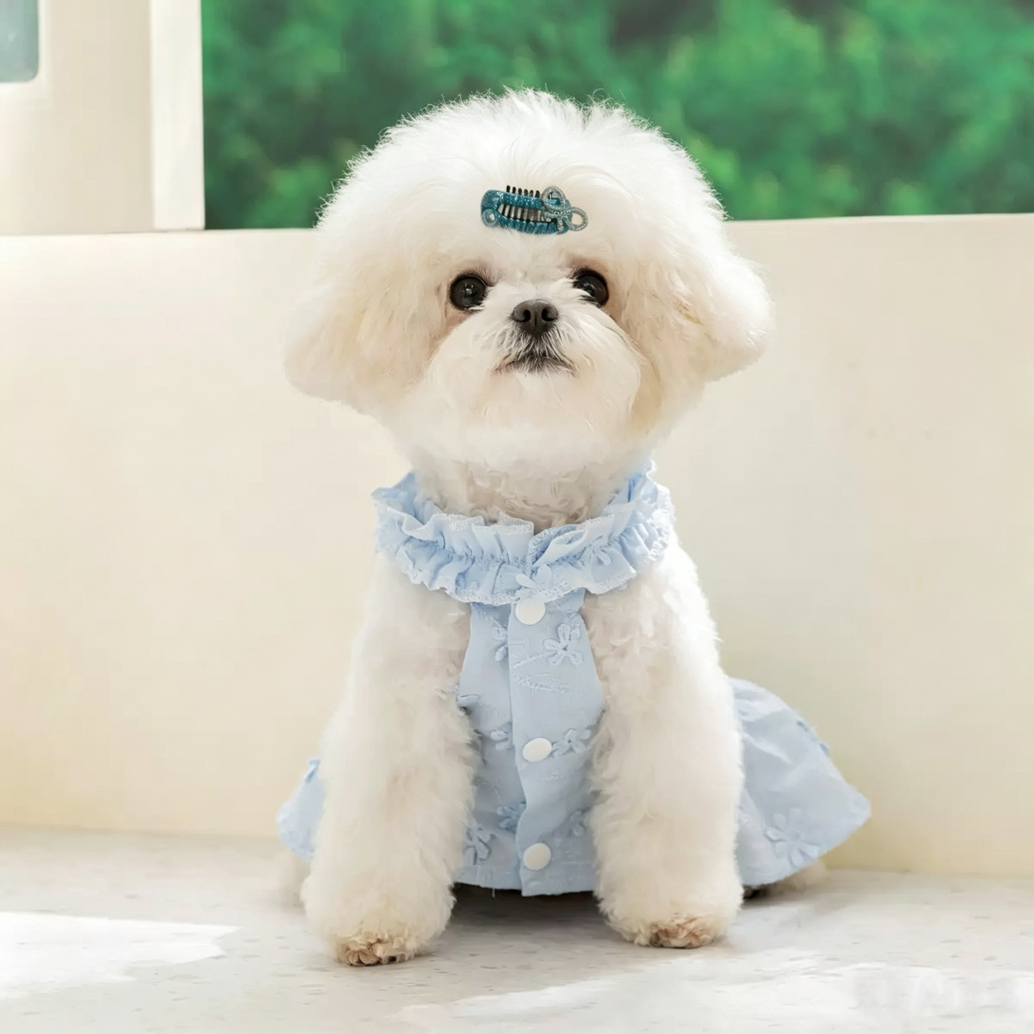 Pearl Bow Handmade Pet Hair Clips
