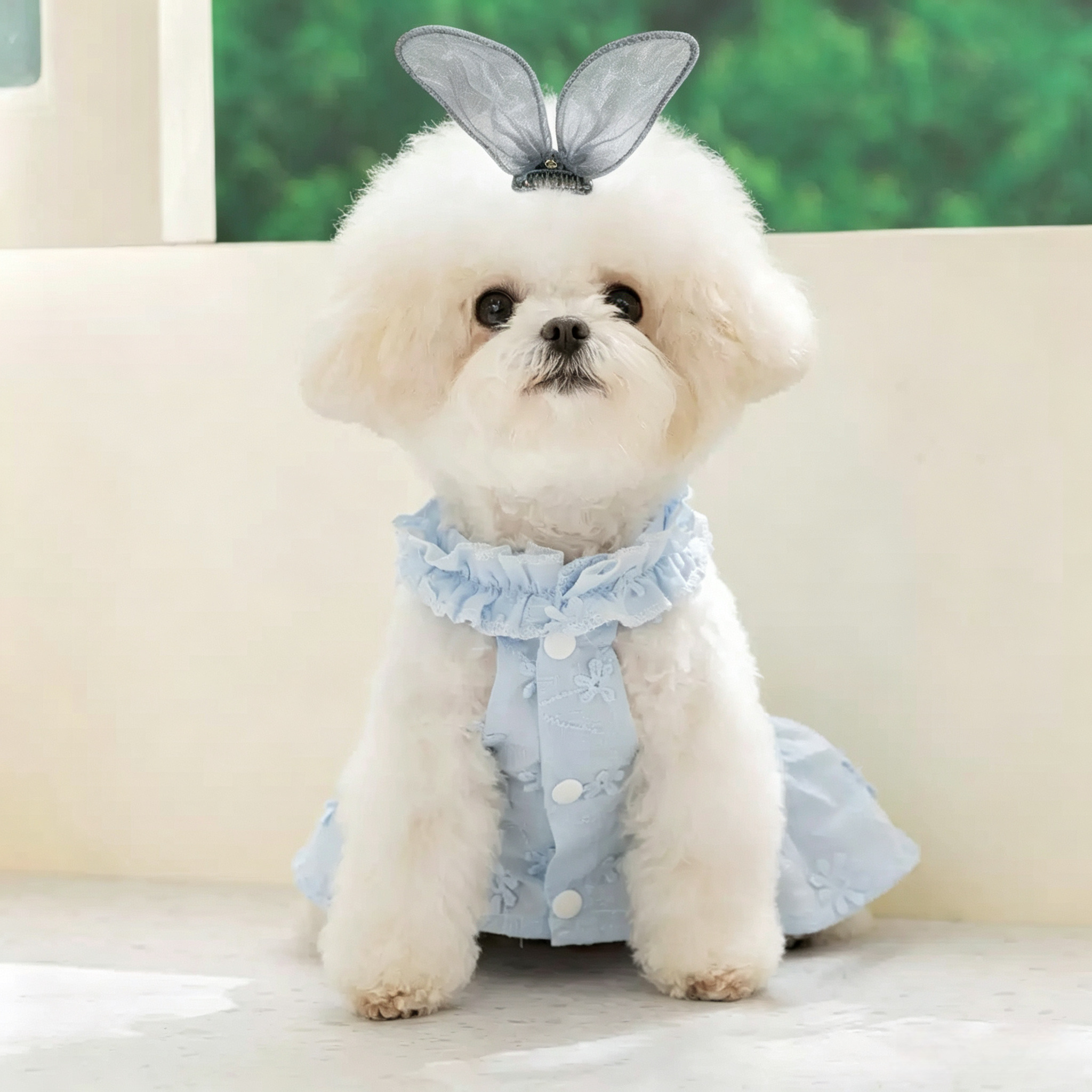 Sky Blue Handmade Pet Hair Clips