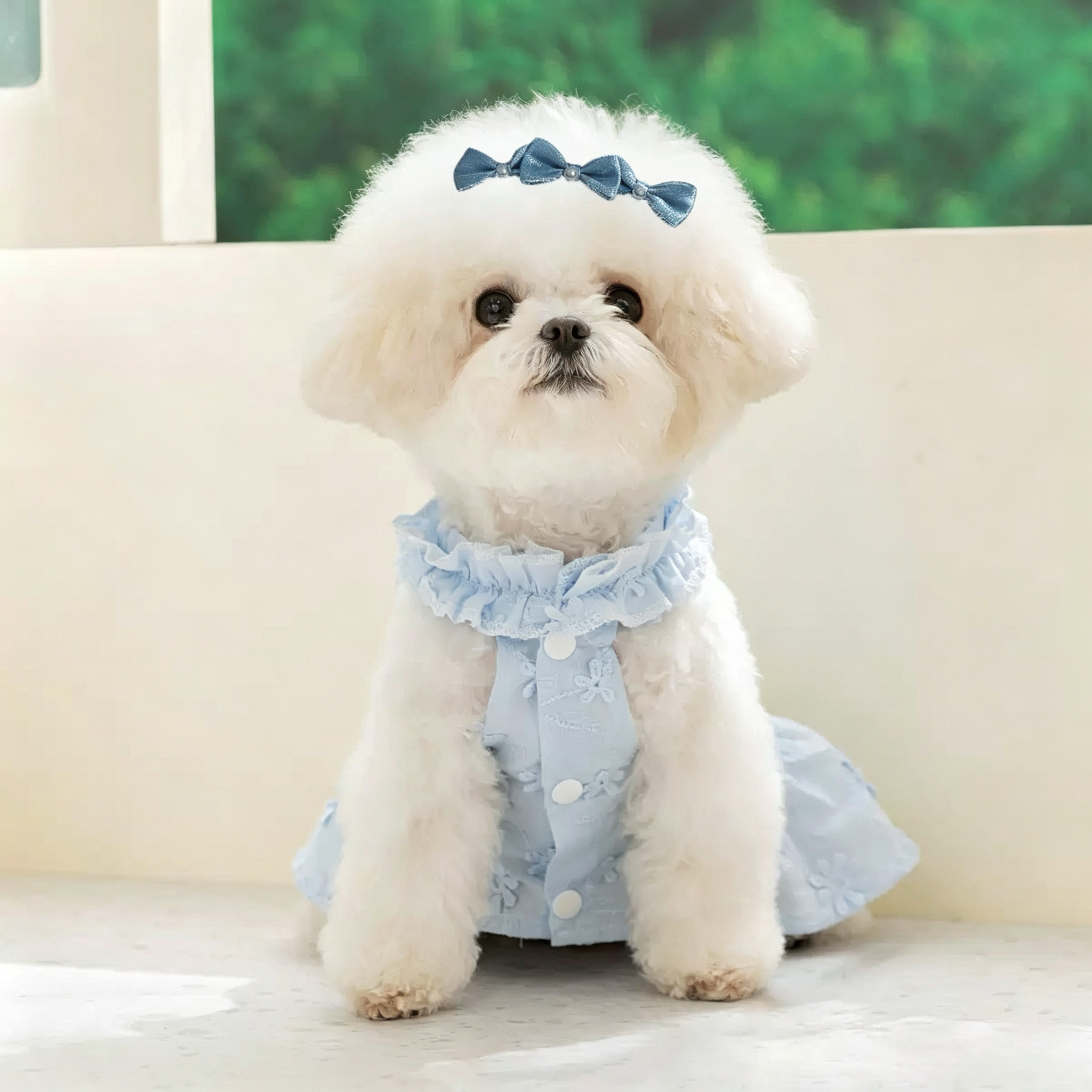 Sky Blue Handmade Pet Hair Clips