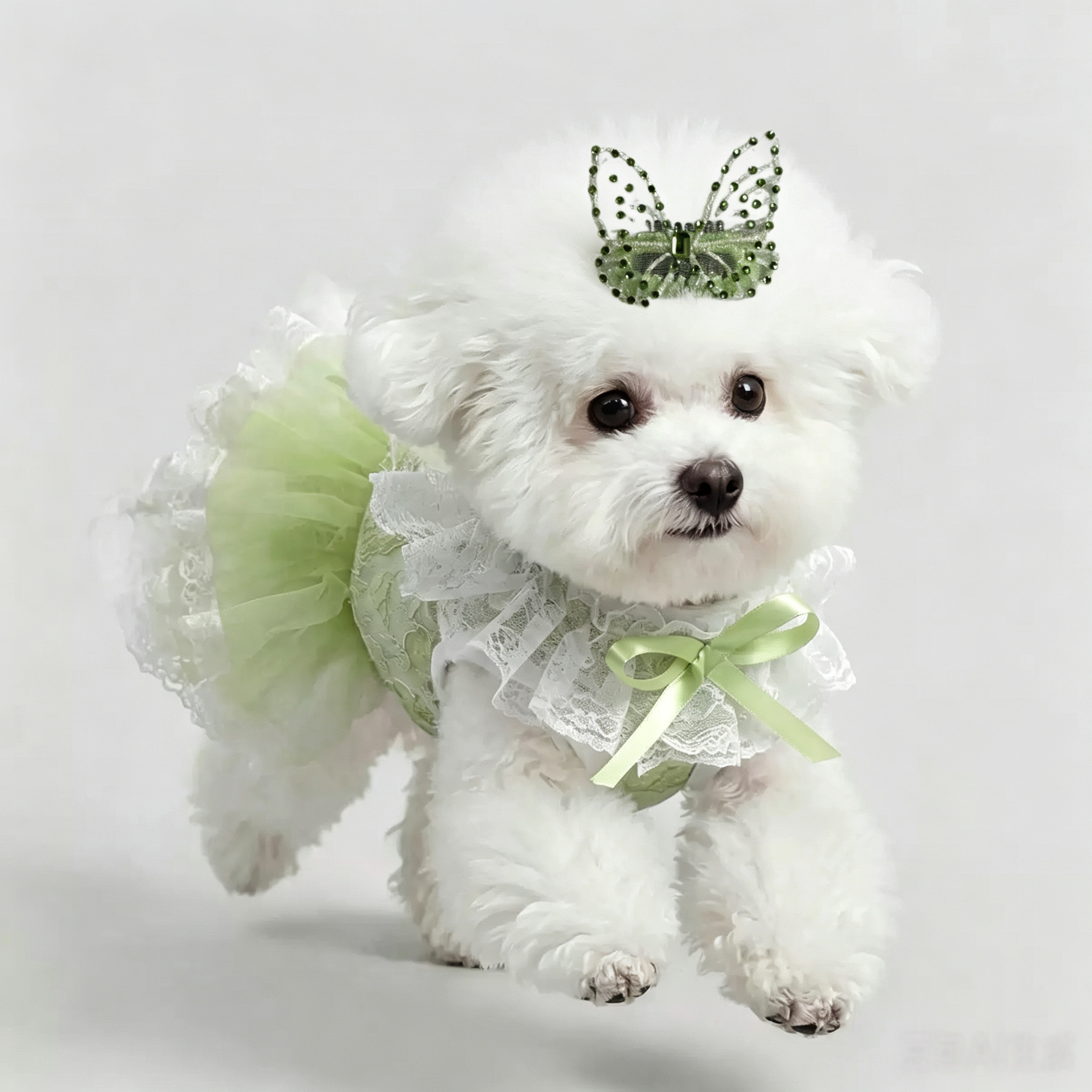 Fresh Green Handmade Pet Hair Clips