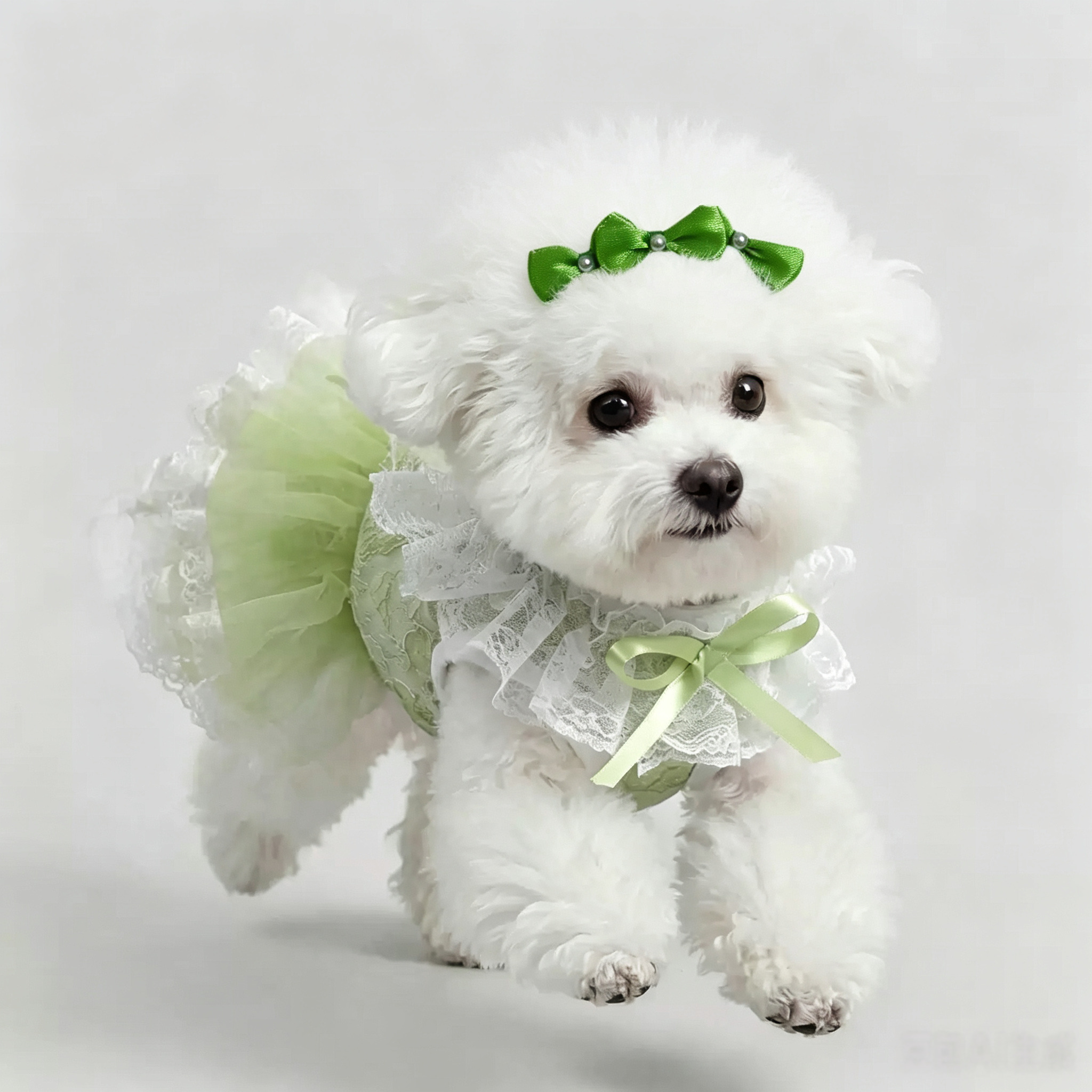 Fresh Green Handmade Pet Hair Clips